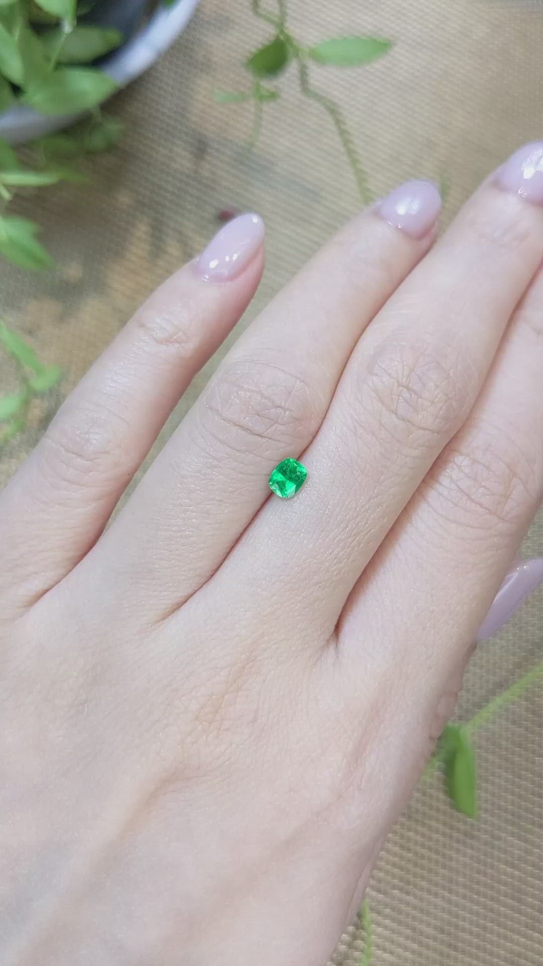 0.34 Ct. Emerald from Zambia Size Video