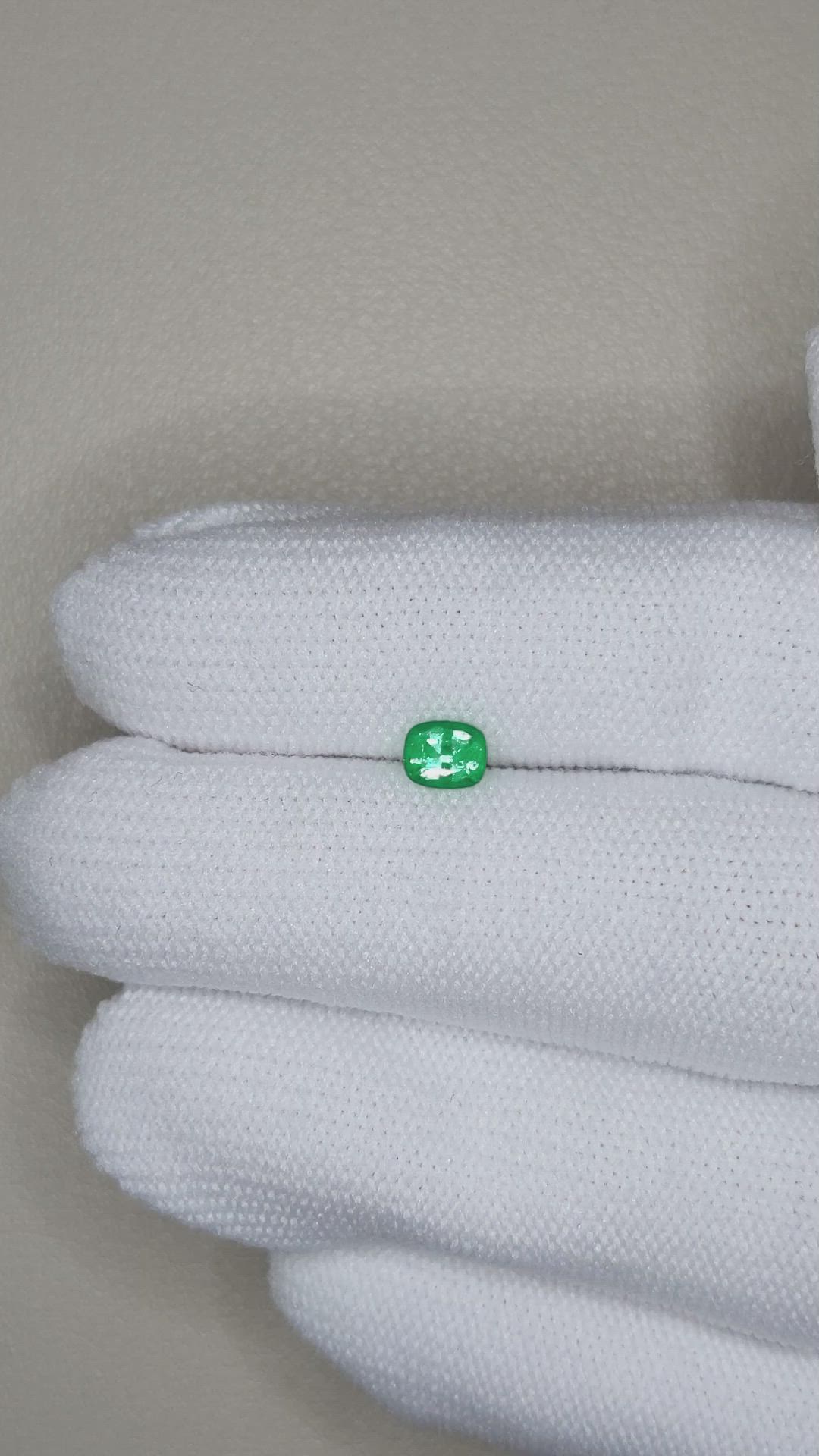 0.34 Ct. Emerald from Zambia Size Video