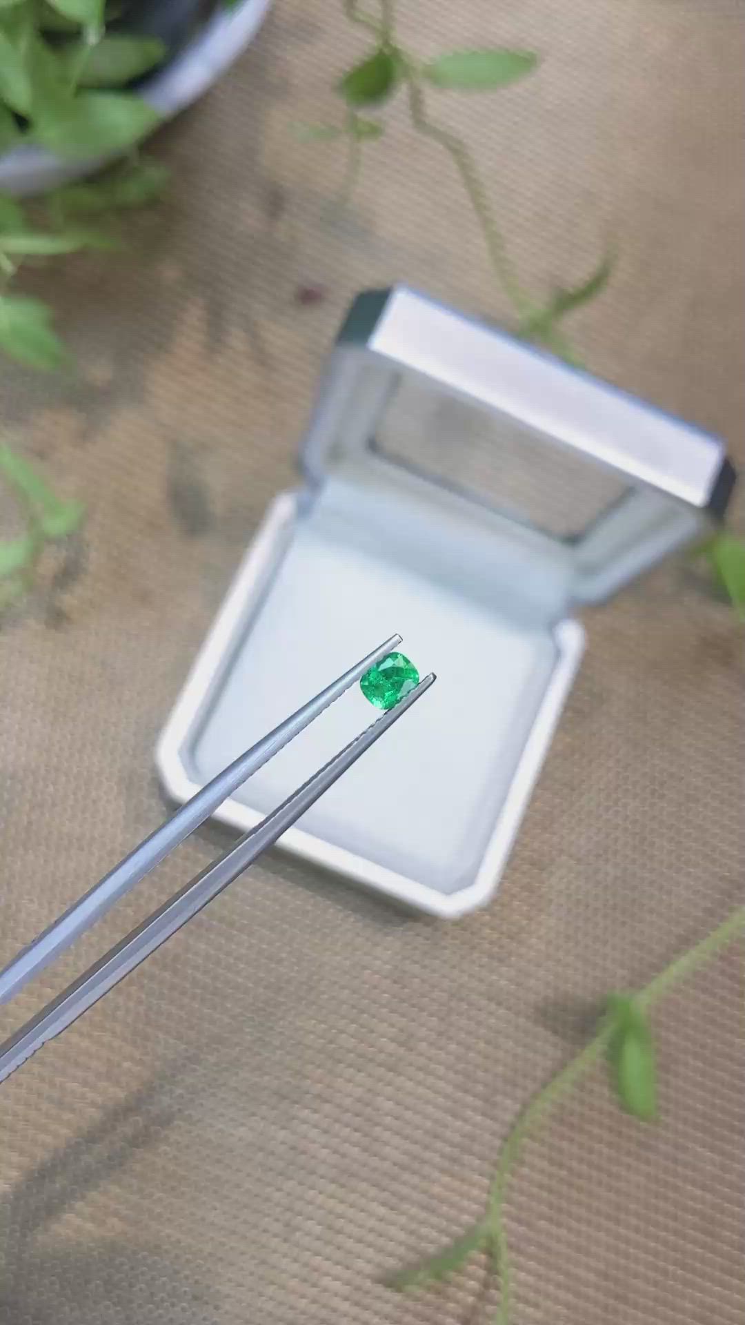 0.34 Ct. Emerald from Zambia Size Video