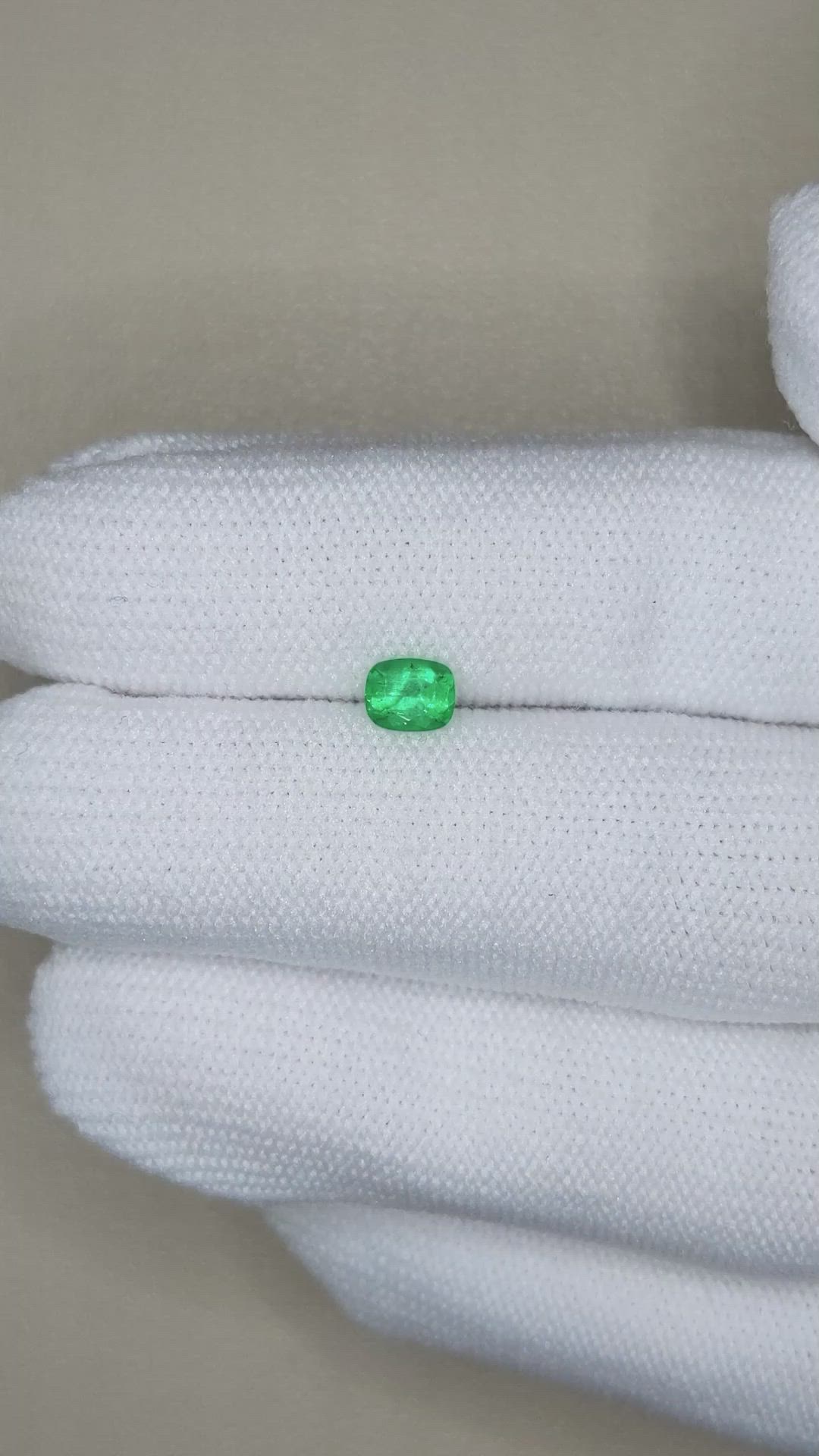 0.35 Ct. Emerald from Zambia Size Video