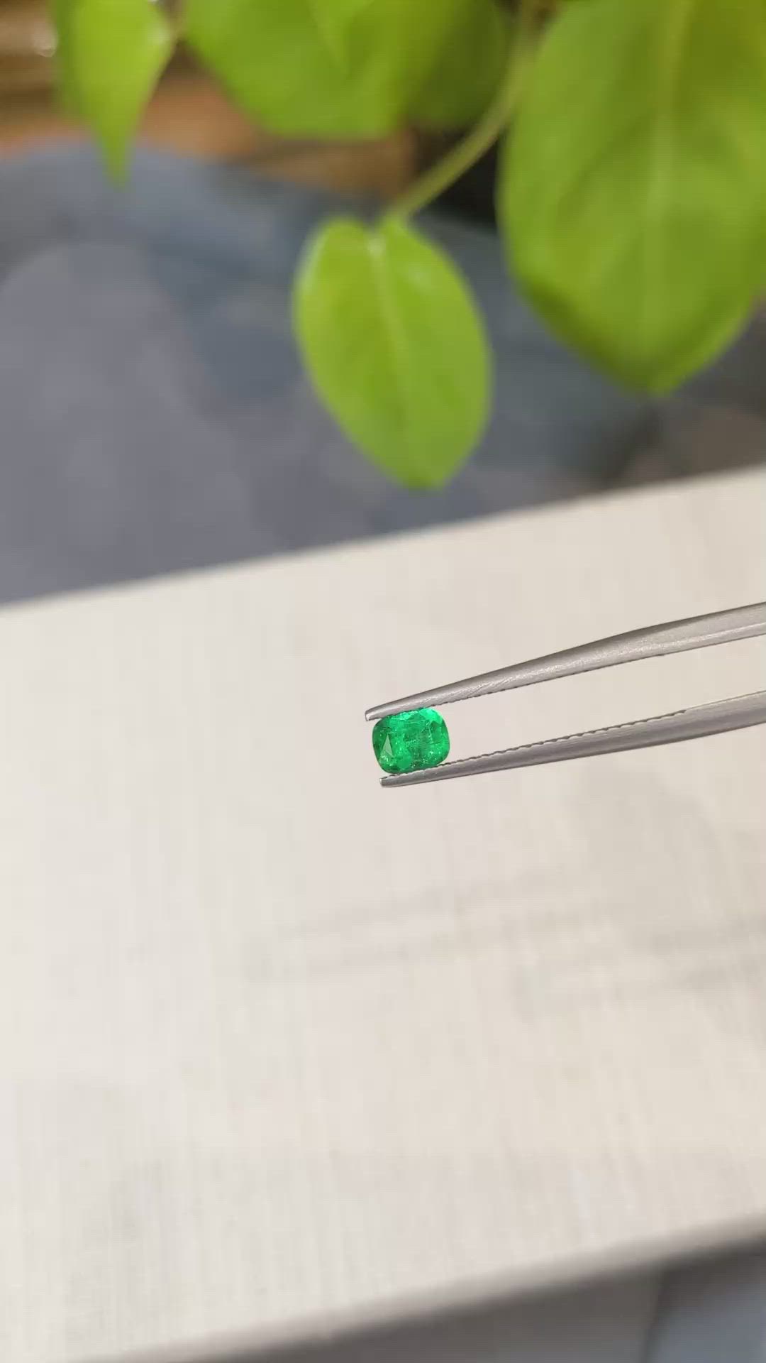 0.35 Ct. Emerald from Zambia Size Video