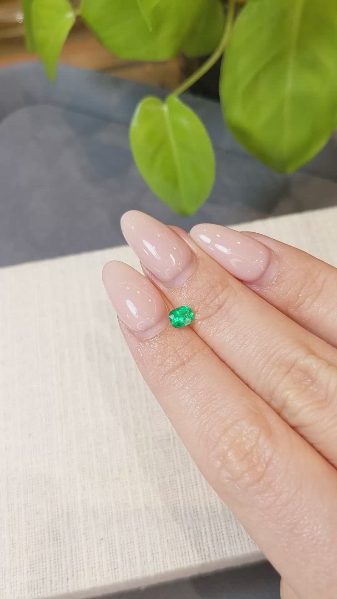 0.35 Ct. Emerald from Zambia Size Video