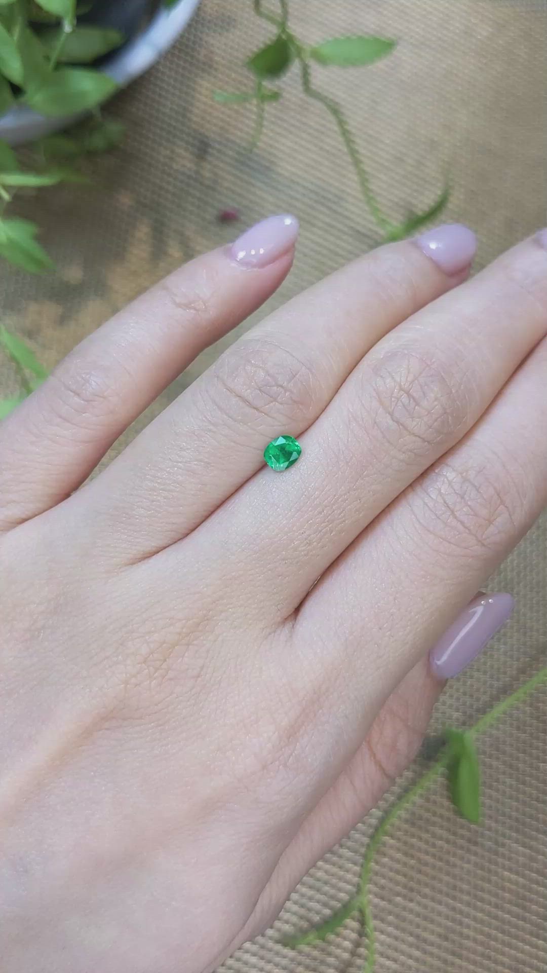 0.32 Ct. Emerald from Zambia Size Video