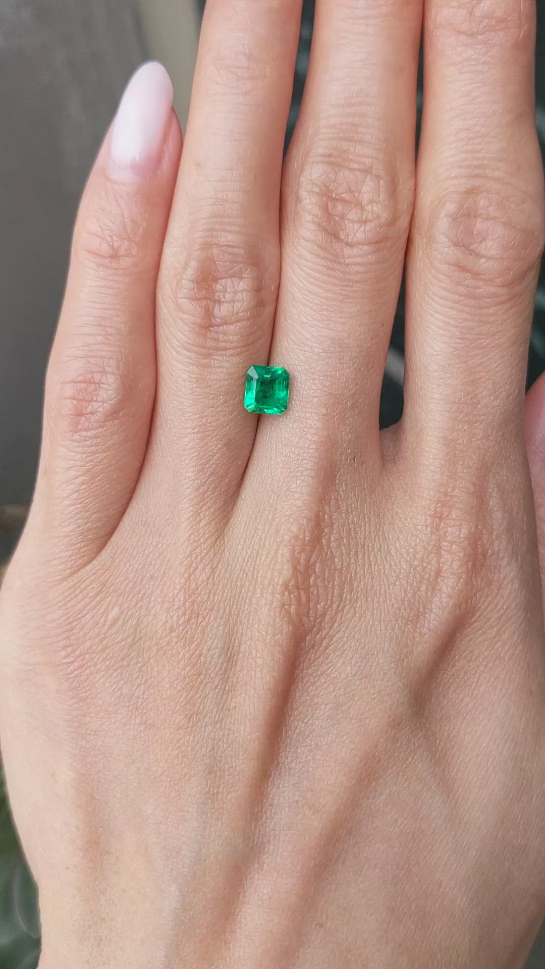 1.10 Ct. Emerald from Zambia Size Video