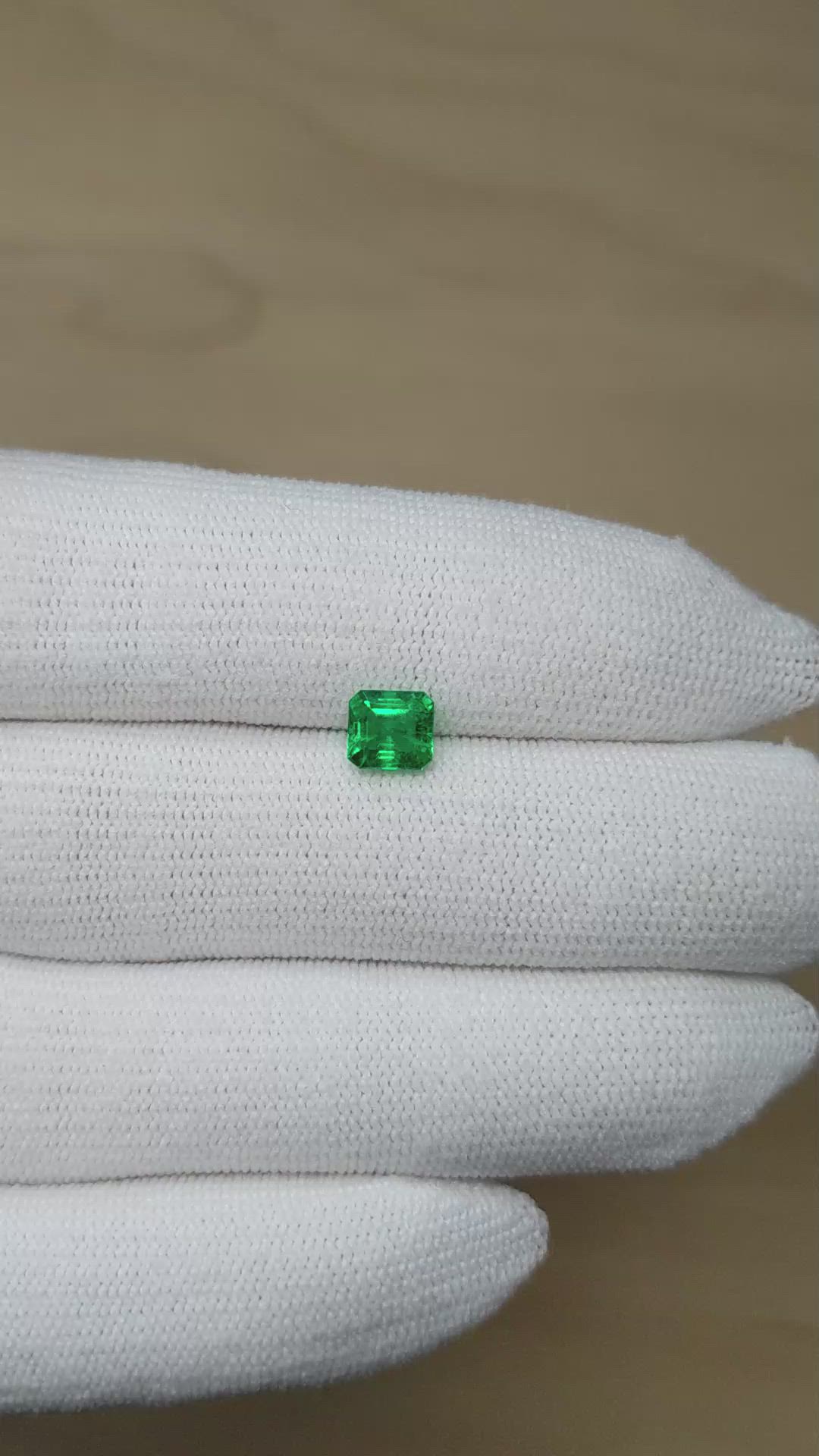 1.10 Ct. Emerald from Zambia Size Video