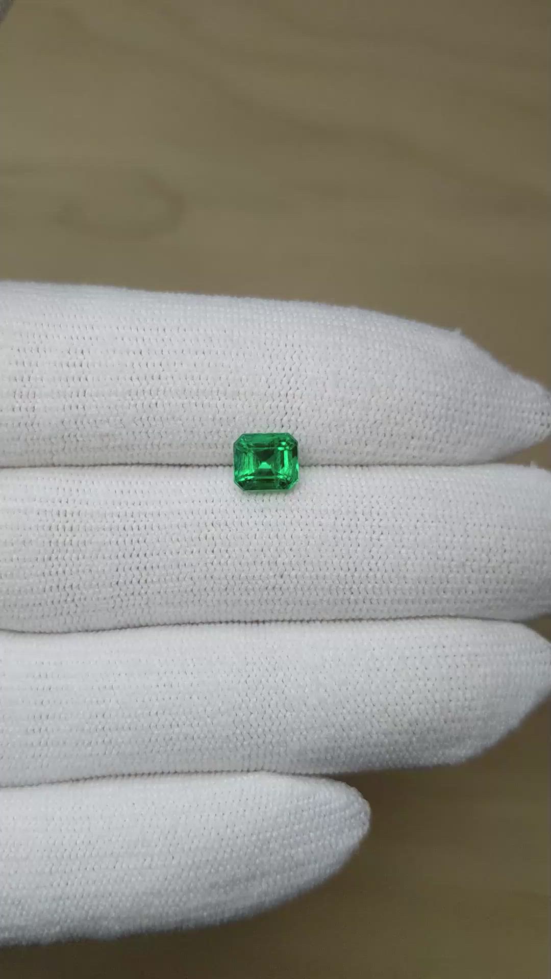 1.30 Ct. Emerald from Zambia Size Video