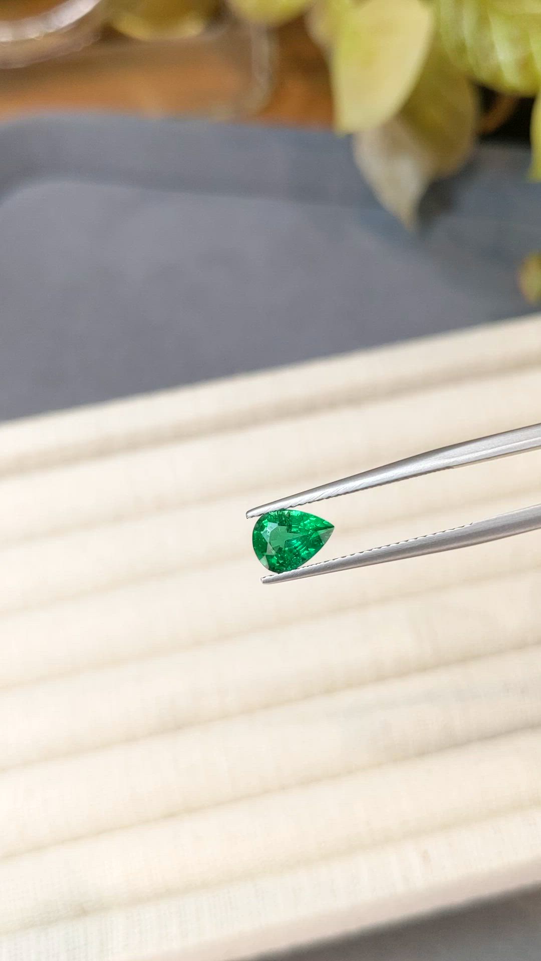1.01 Ct. Emerald from Zambia Size Video