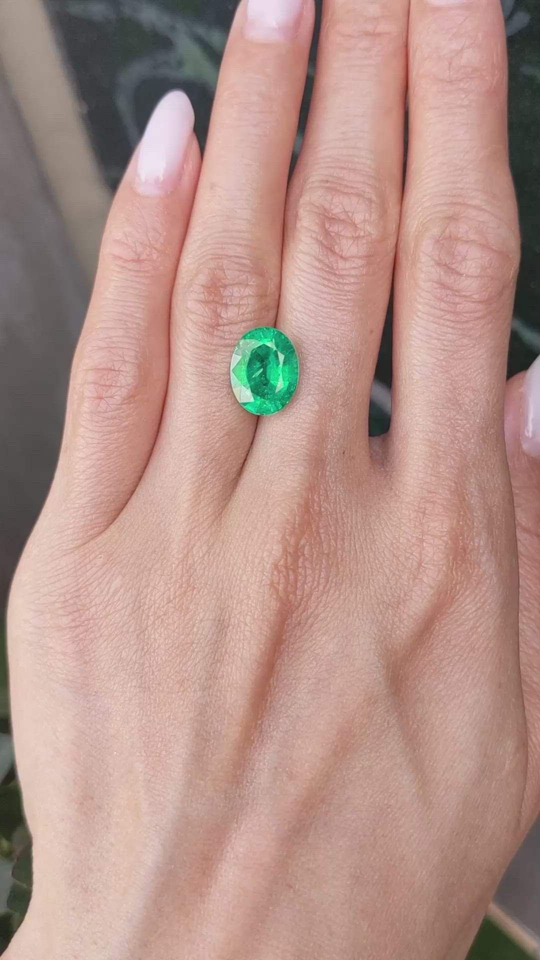 4.19 Ct. Emerald from Zambia Size Video