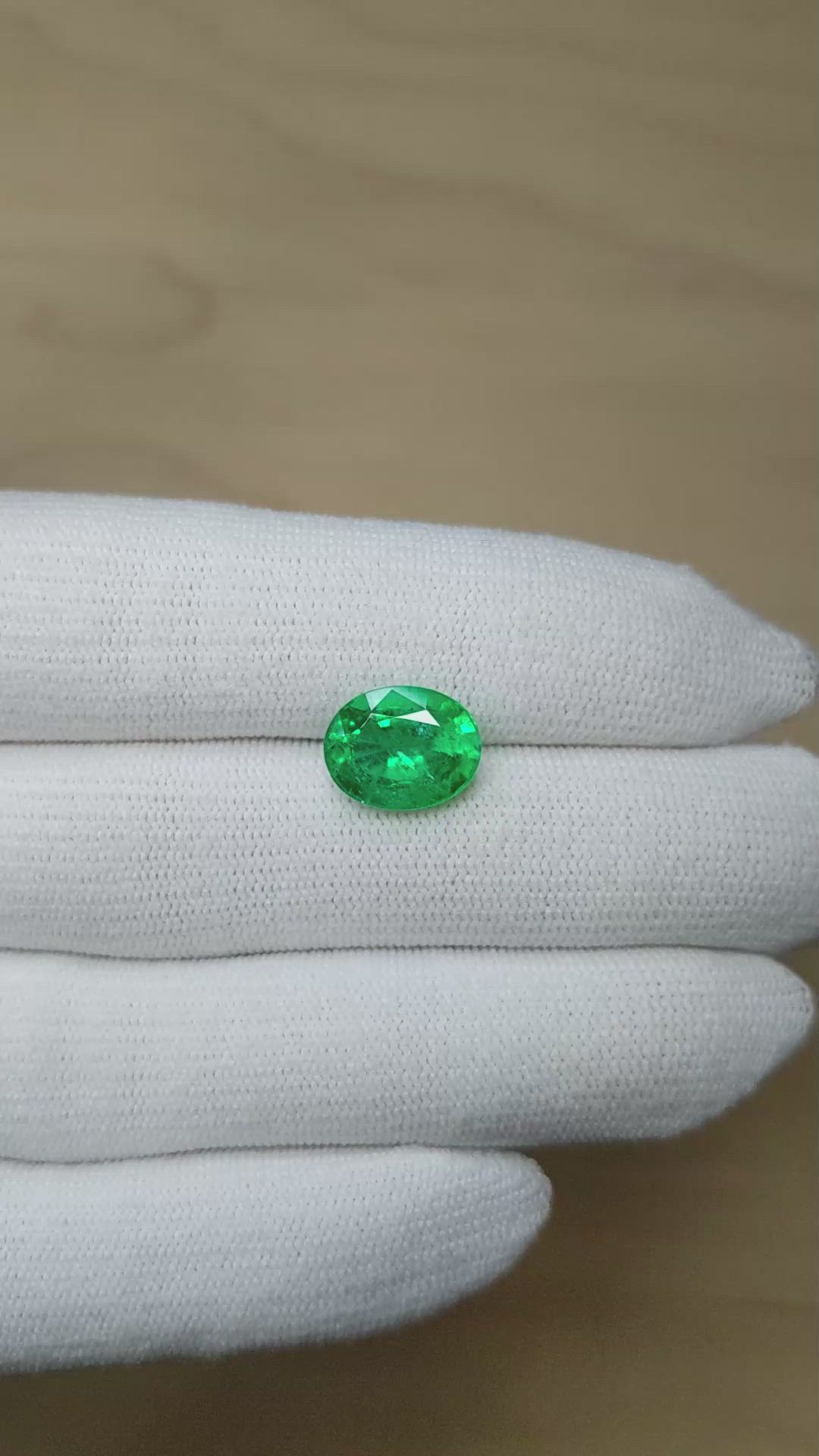 4.19 Ct. Emerald from Zambia Size Video