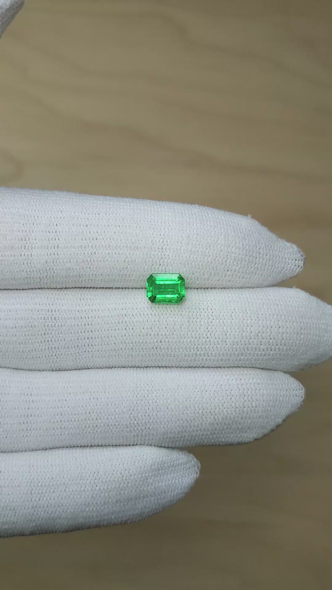 1.57 Ct. Emerald from Zambia Size Video