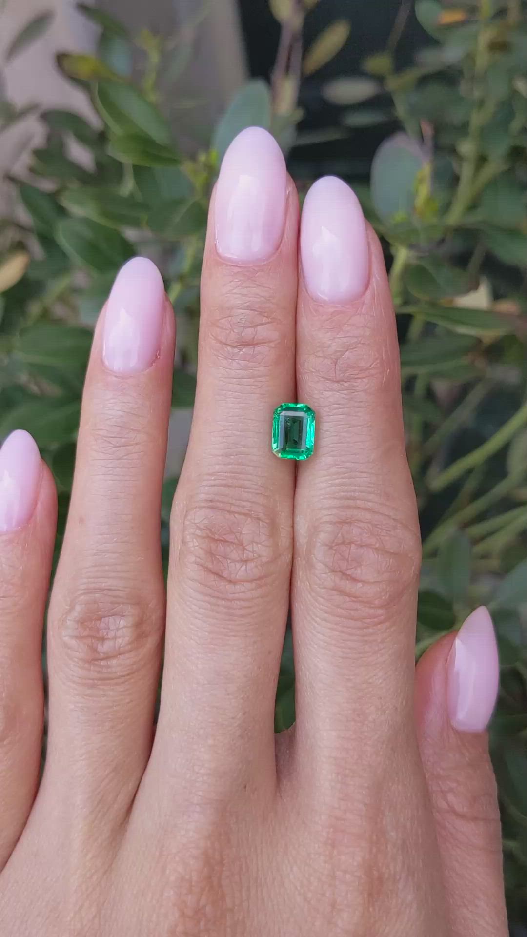 1.35 Ct. Emerald from Zambia Size Video