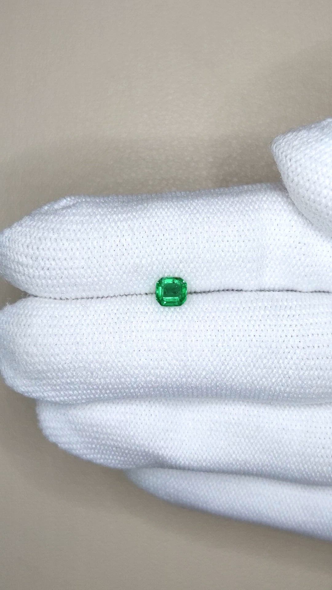 0.39 Ct. Emerald from Colombia Size Video