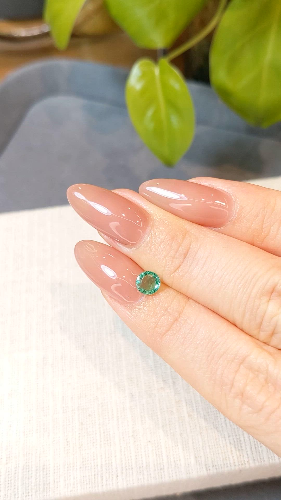 0.46 Ct. Emerald from Zambia Size Video