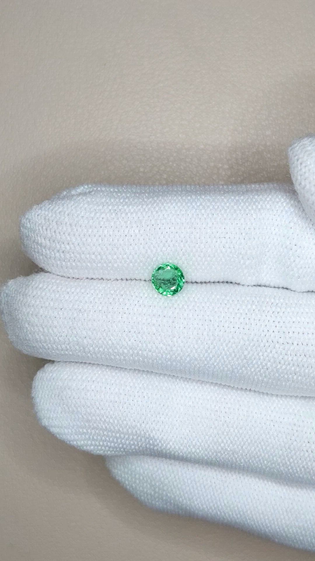 0.46 Ct. Emerald from Zambia Size Video