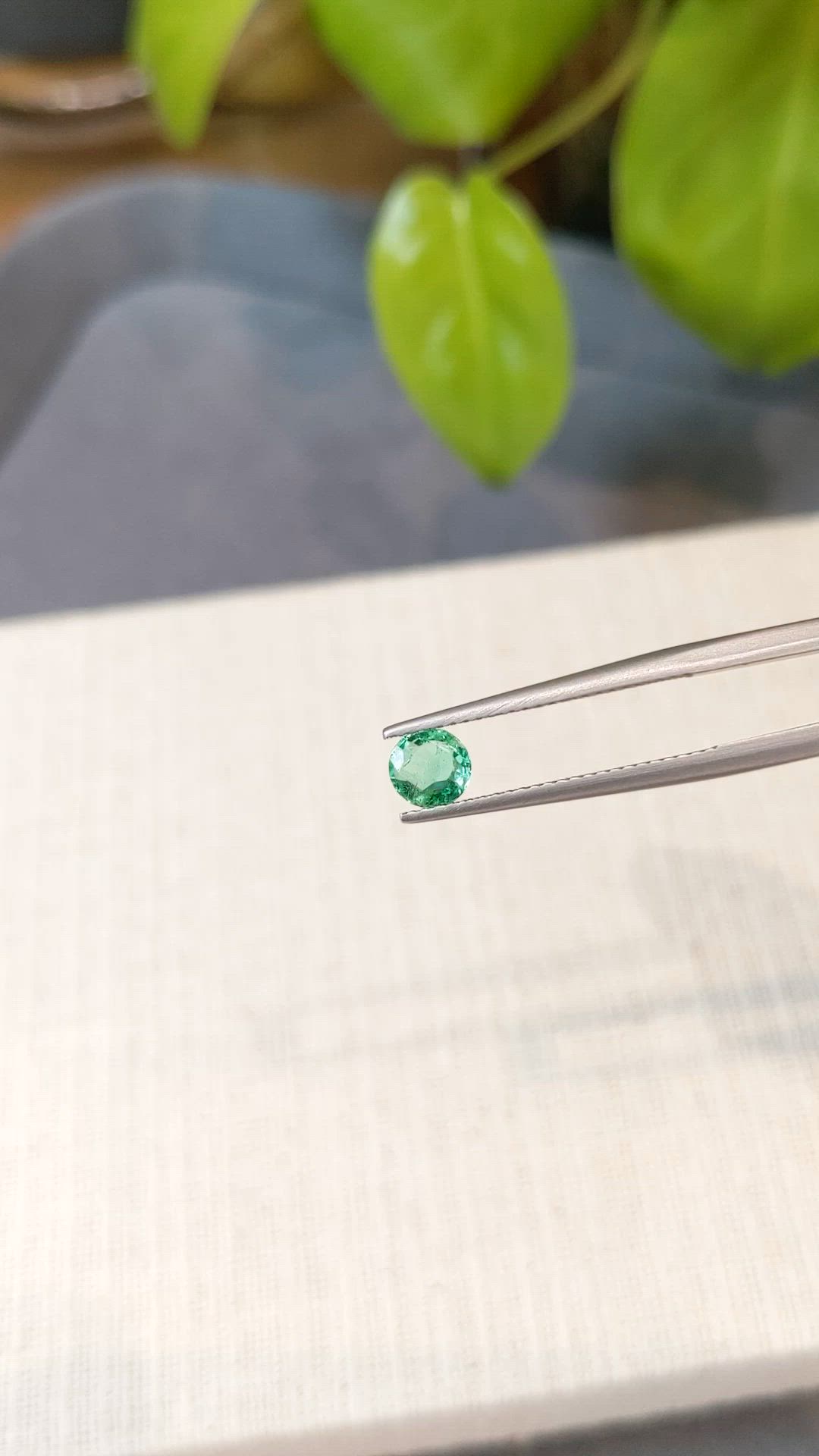 0.46 Ct. Emerald from Zambia Size Video