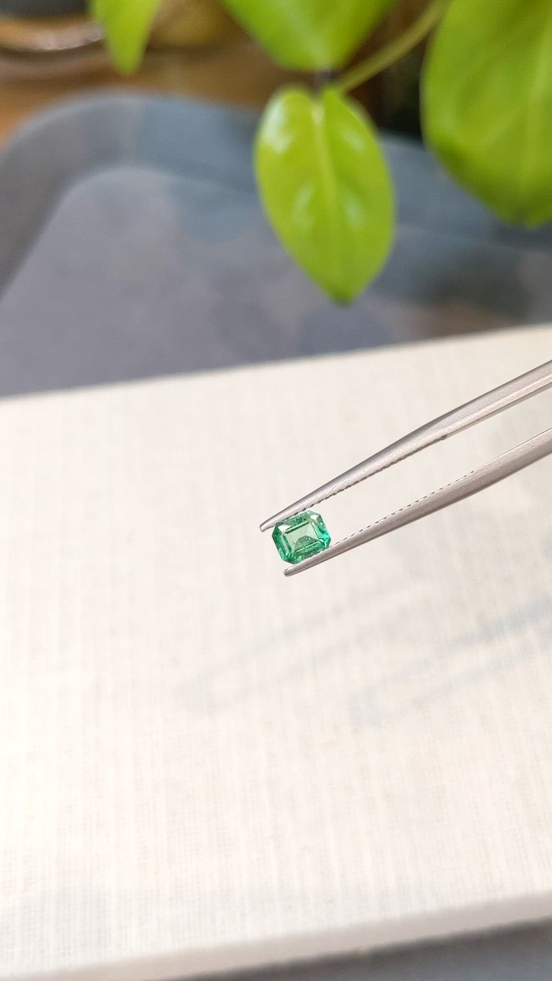 0.45 Ct. Emerald from Colombia Size Video