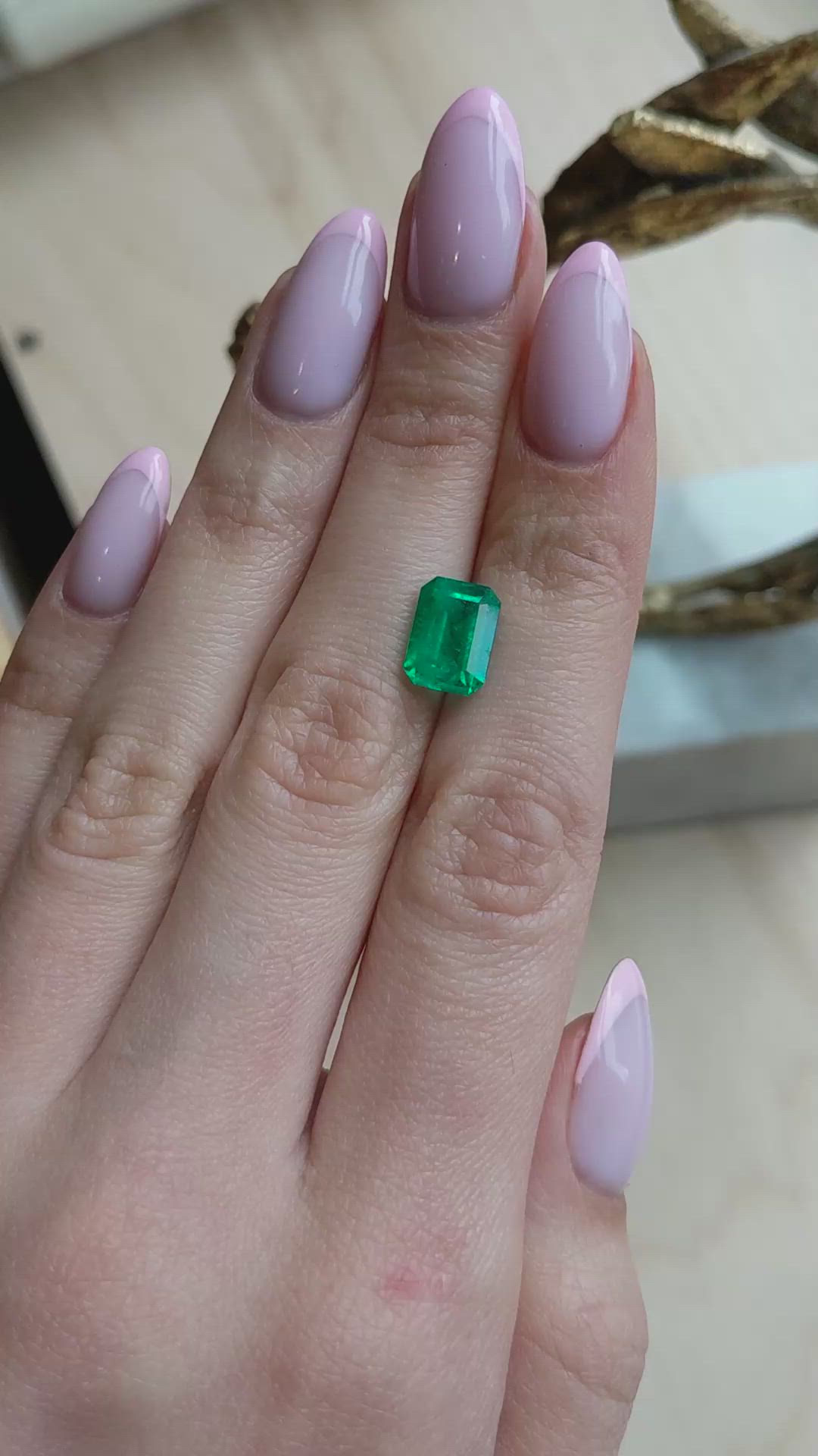 2.63 Ct. Emerald from Colombia Size Video
