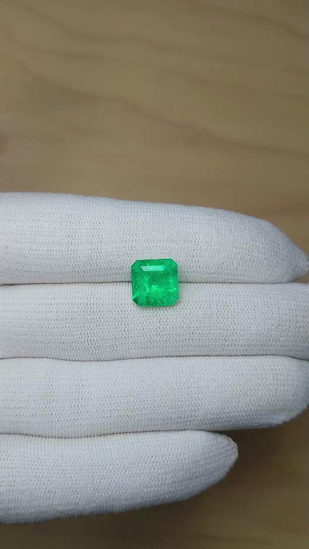 3.98 Ct. Emerald from Colombia Size Video