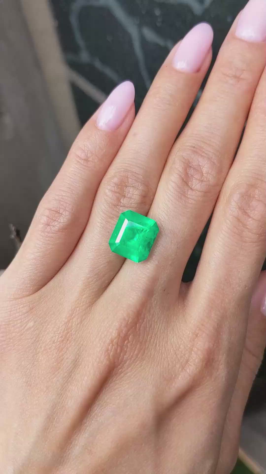 6.25 Ct. Emerald from Colombia Size Video