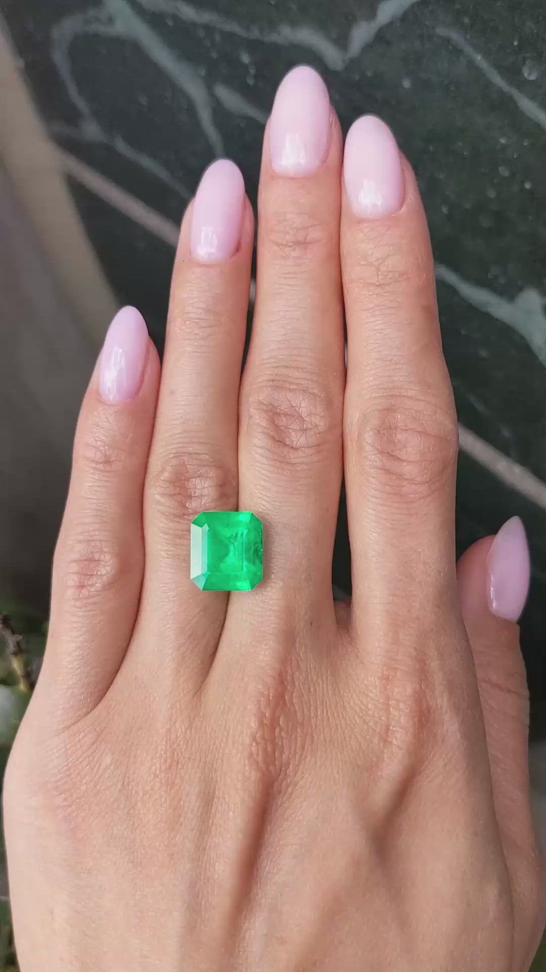 6.25 Ct. Emerald from Colombia Size Video