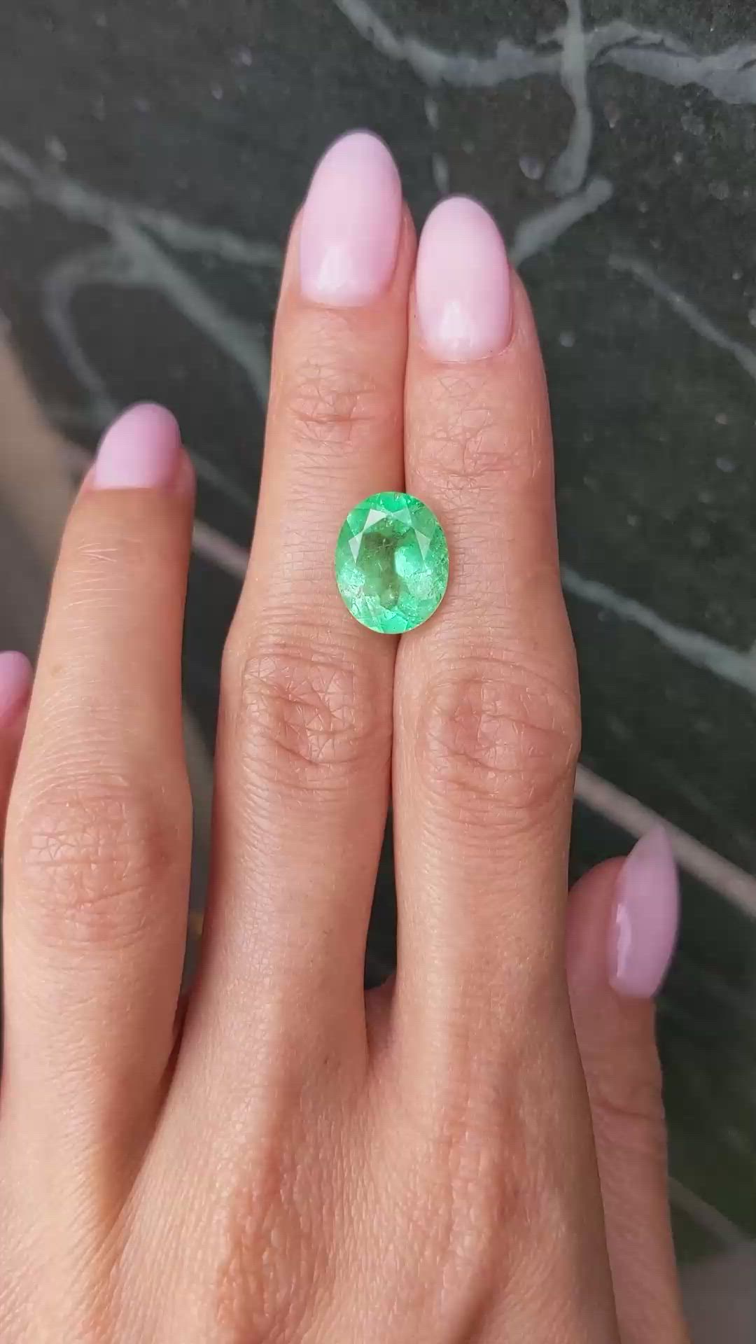 4.85 Ct. Emerald from Colombia Size Video