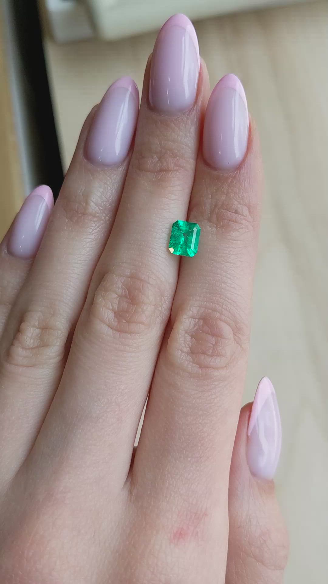 1.25 Ct. Emerald from Colombia Size Video