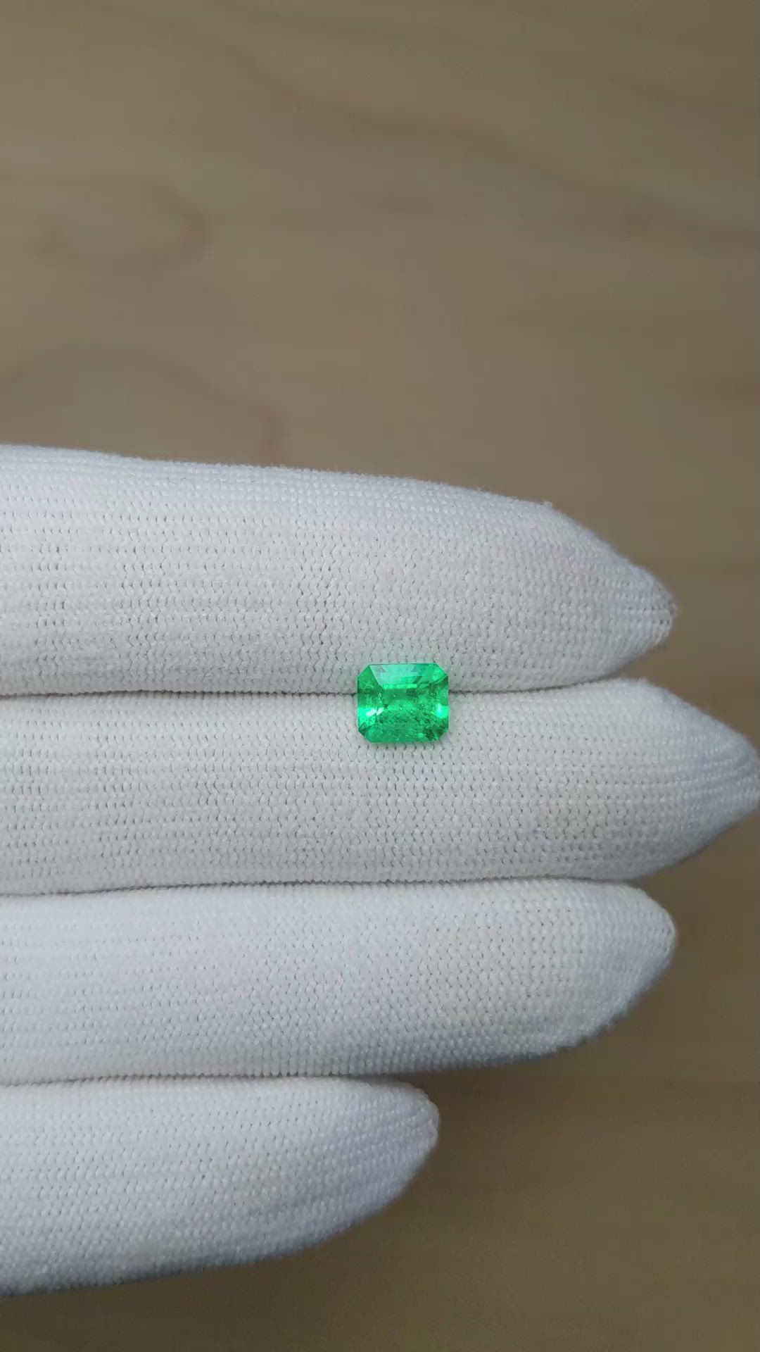 1.25 Ct. Emerald from Colombia Size Video