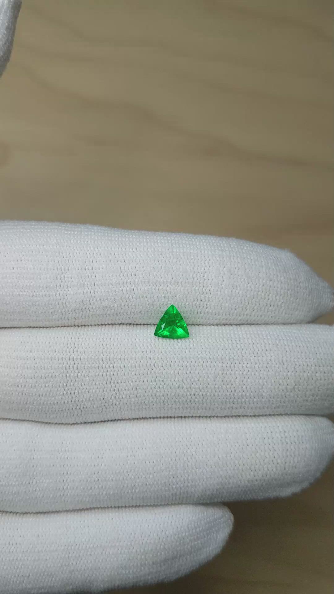 0.54 Ct. Emerald from Colombia Size Video