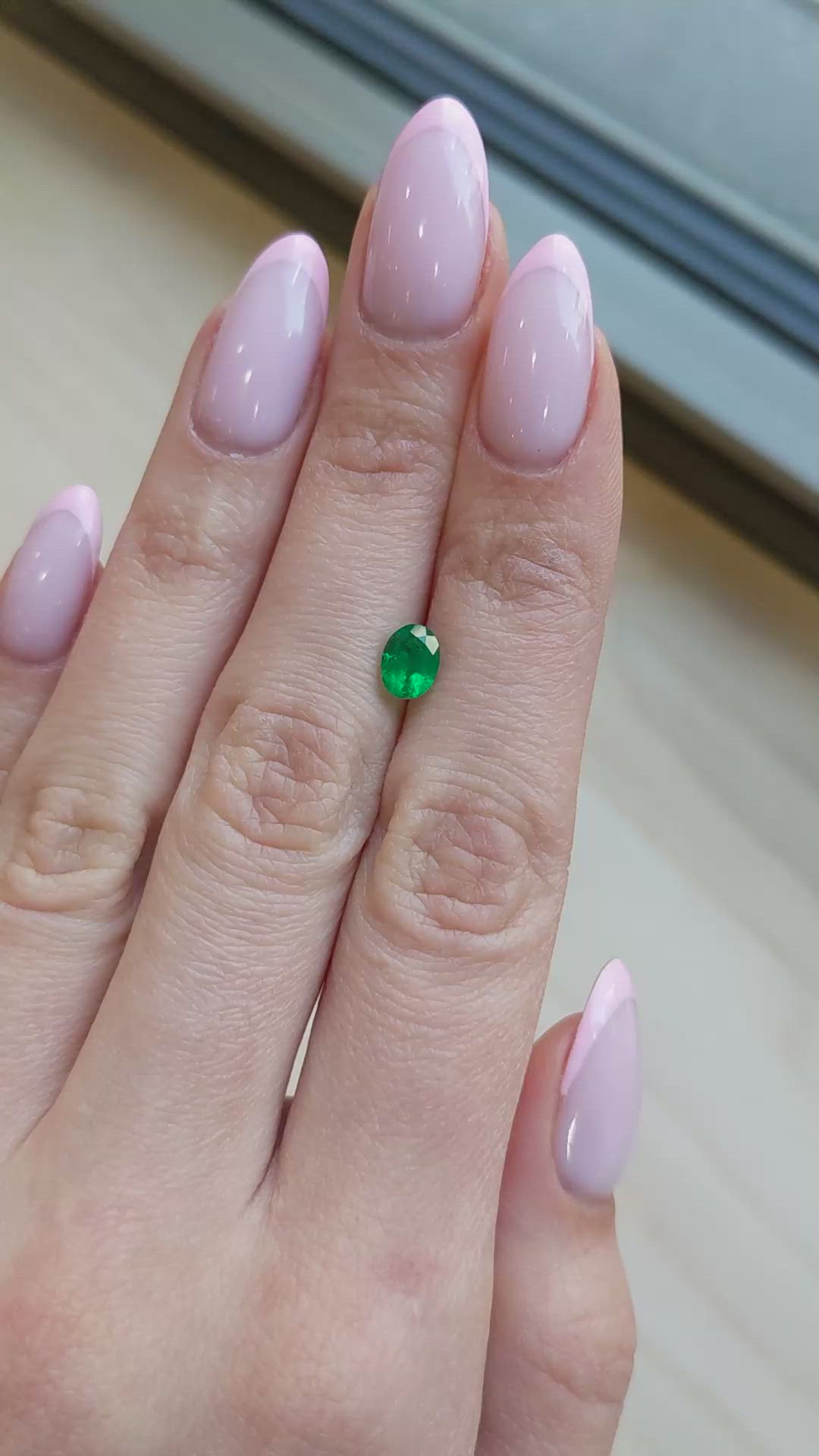 0.85 Ct. Emerald from Zambia Size Video