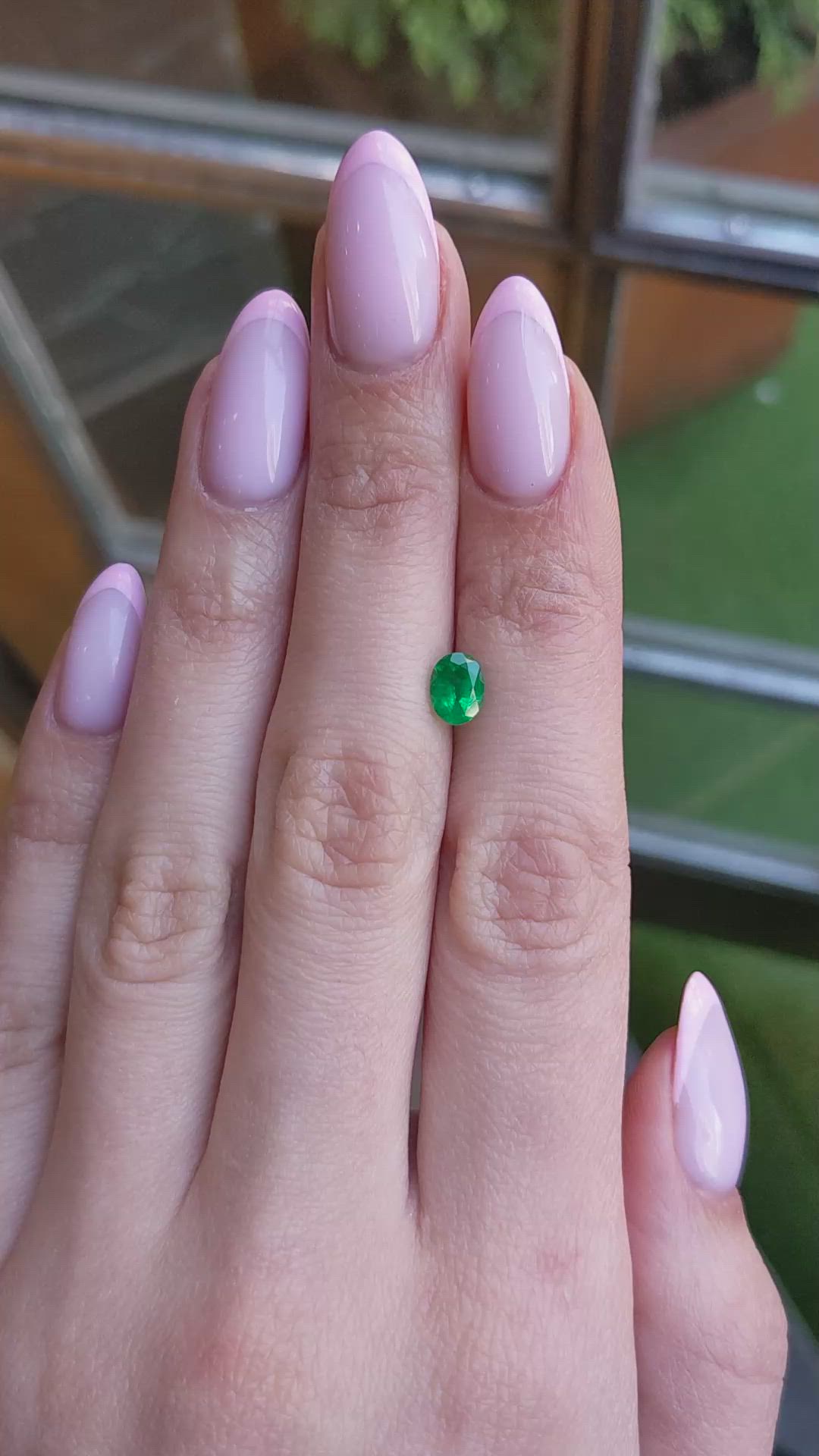 0.85 Ct. Emerald from Zambia Size Video