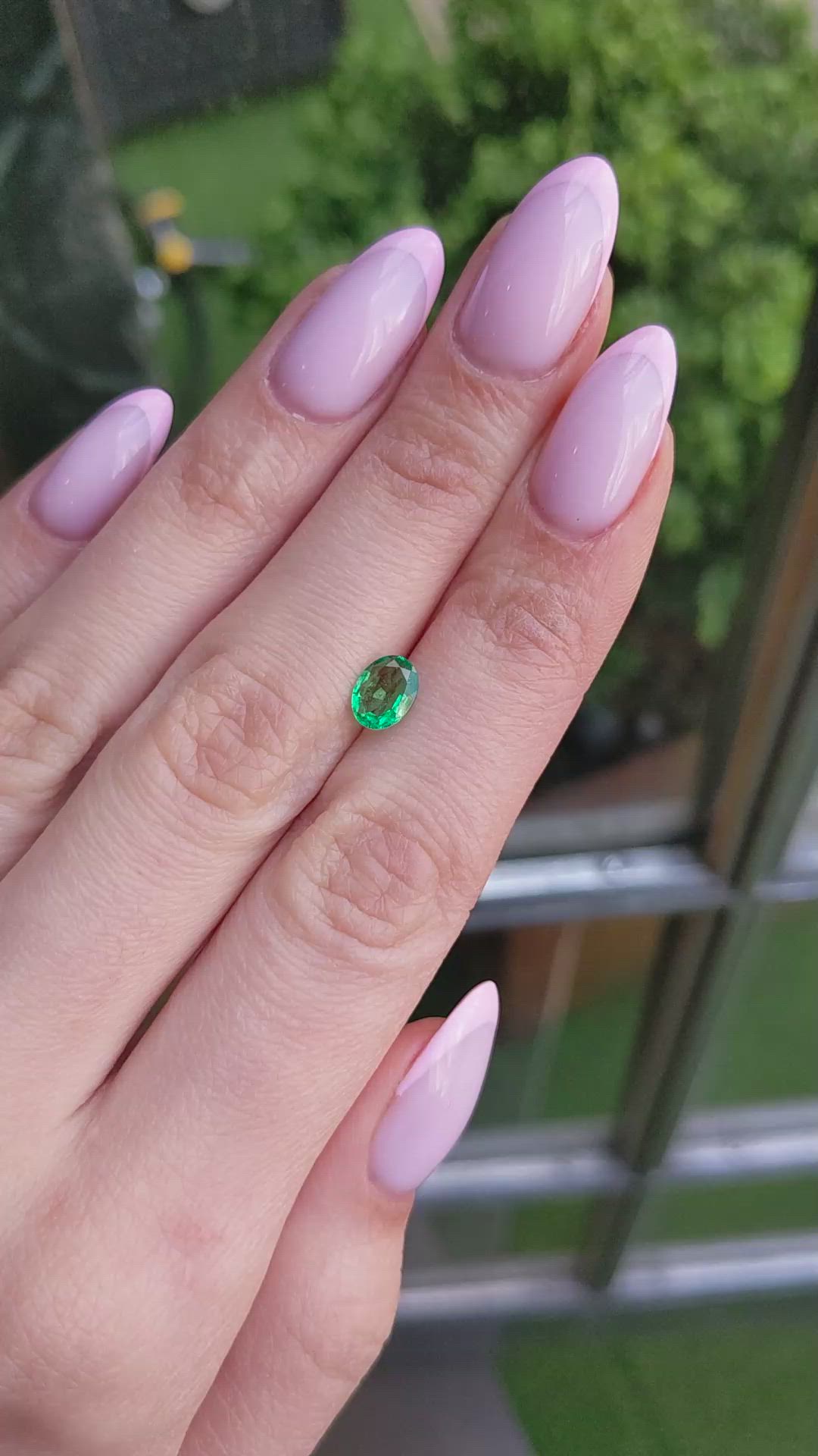 0.74 Ct. Emerald from Zambia Size Video