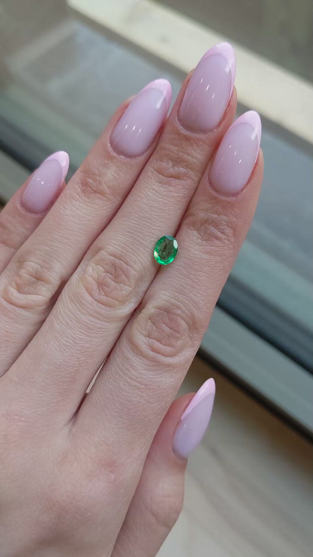 0.74 Ct. Emerald from Zambia Size Video