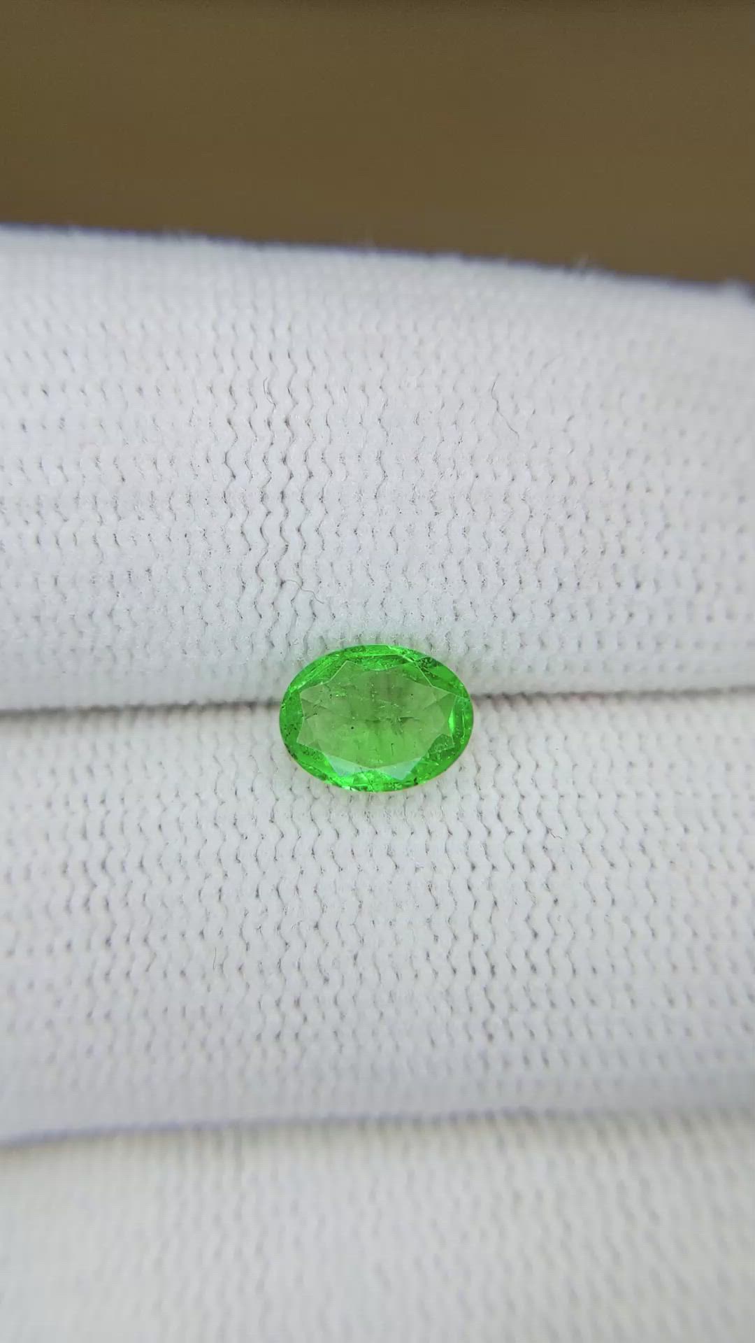 0.74 Ct. Emerald from Zambia Size Video
