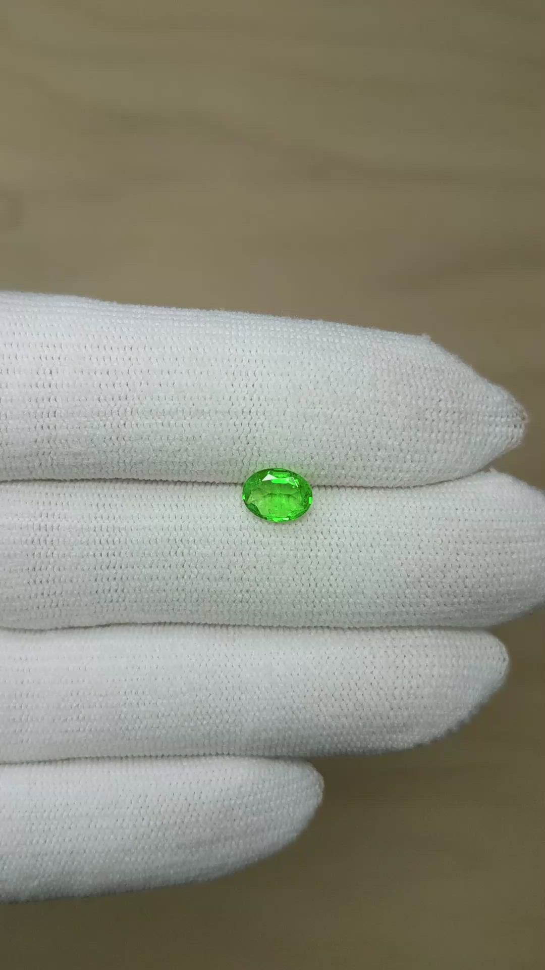 0.74 Ct. Emerald from Zambia Size Video