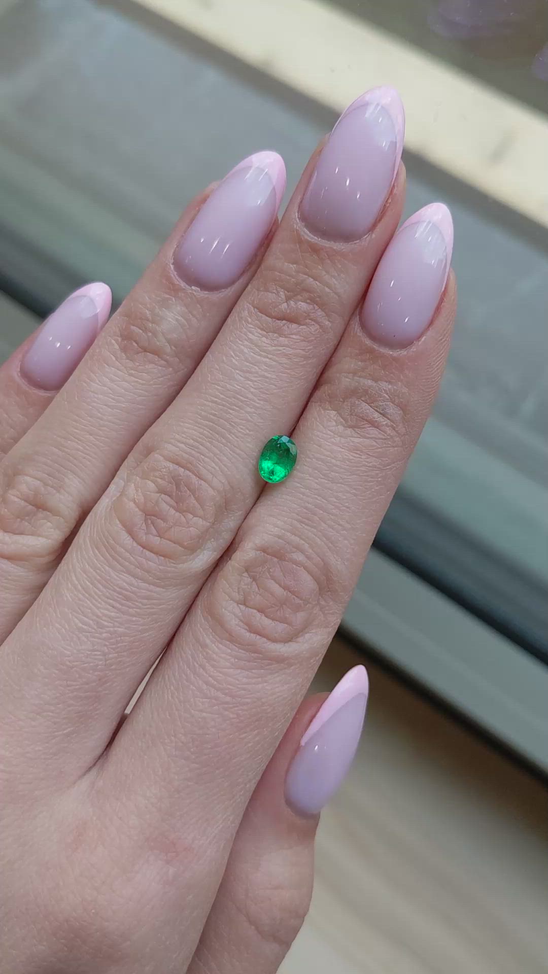 0.68 Ct. Emerald from Zambia Size Video