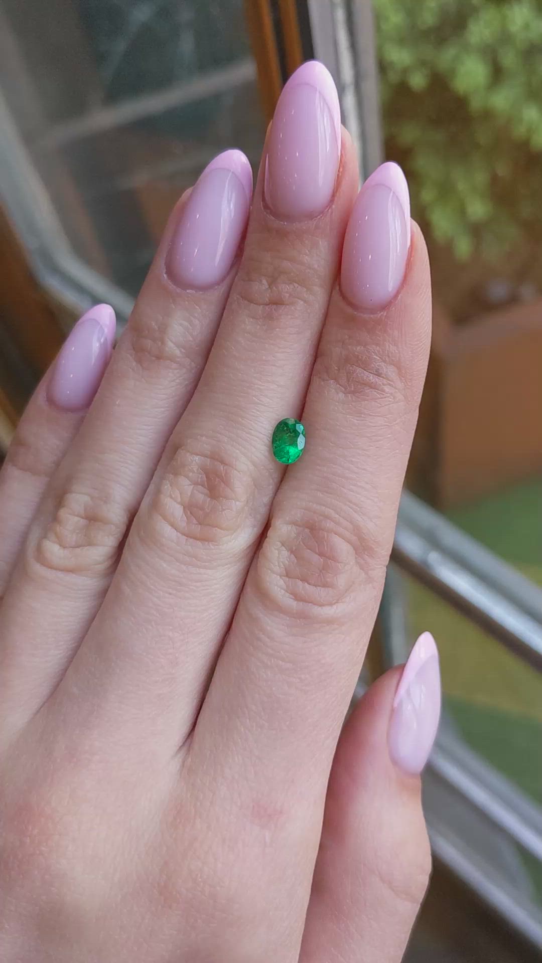 0.68 Ct. Emerald from Zambia Size Video