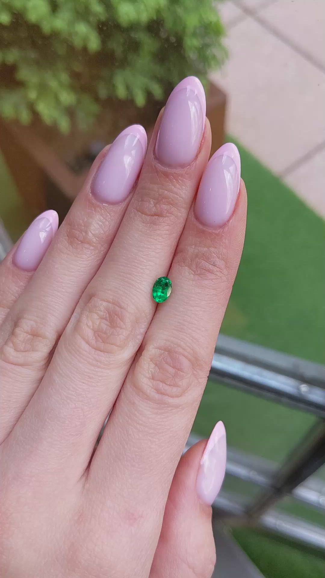 0.63 Ct. Emerald from Zambia Size Video