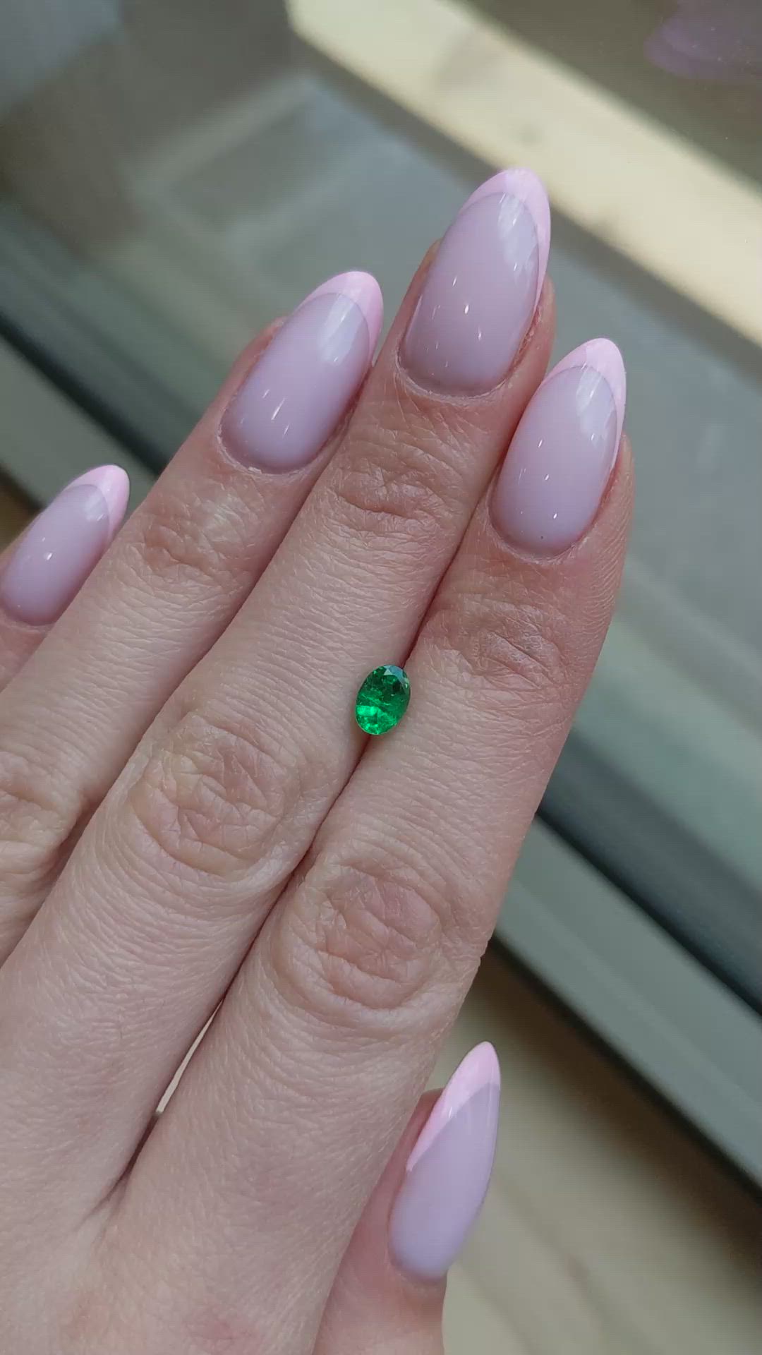 0.63 Ct. Emerald from Zambia Size Video