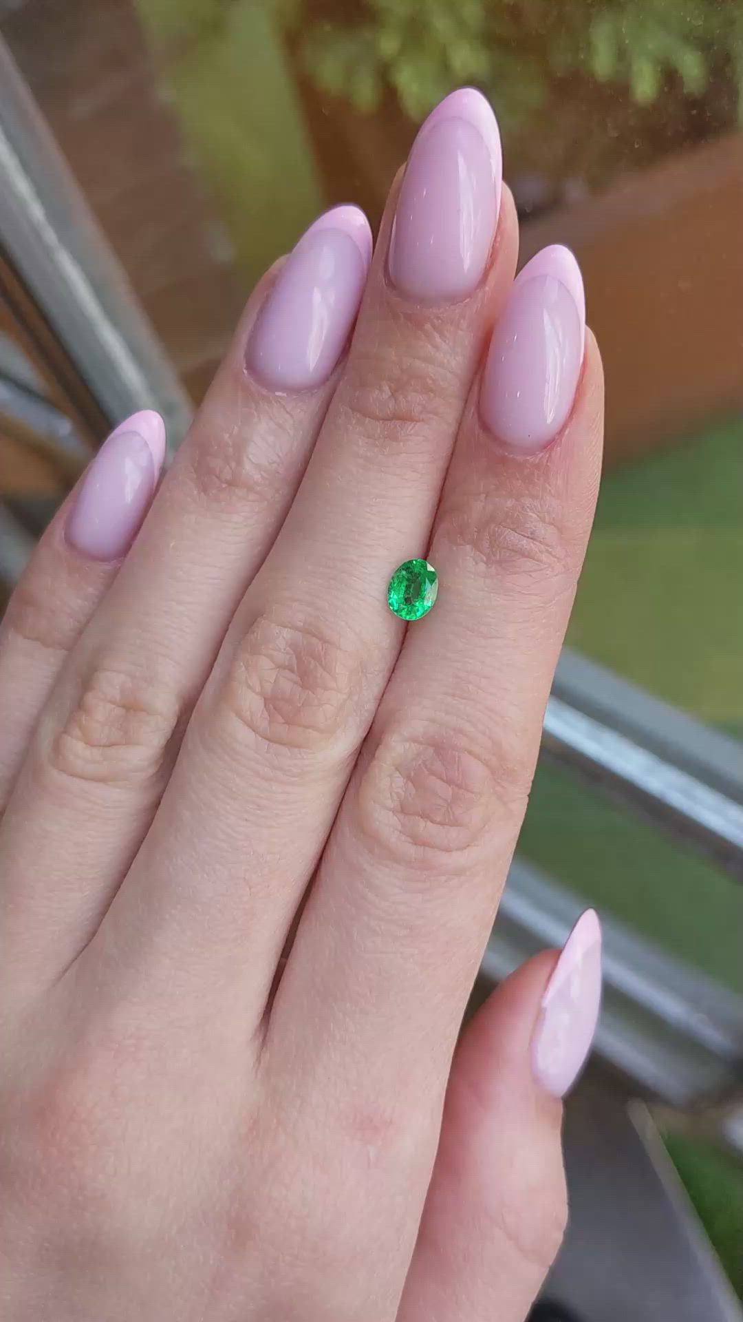 0.67 Ct. Emerald from Zambia Size Video