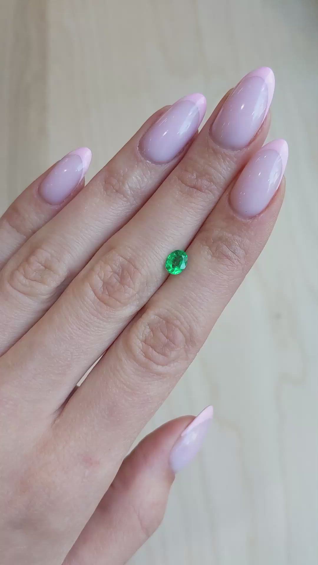 0.67 Ct. Emerald from Zambia Size Video