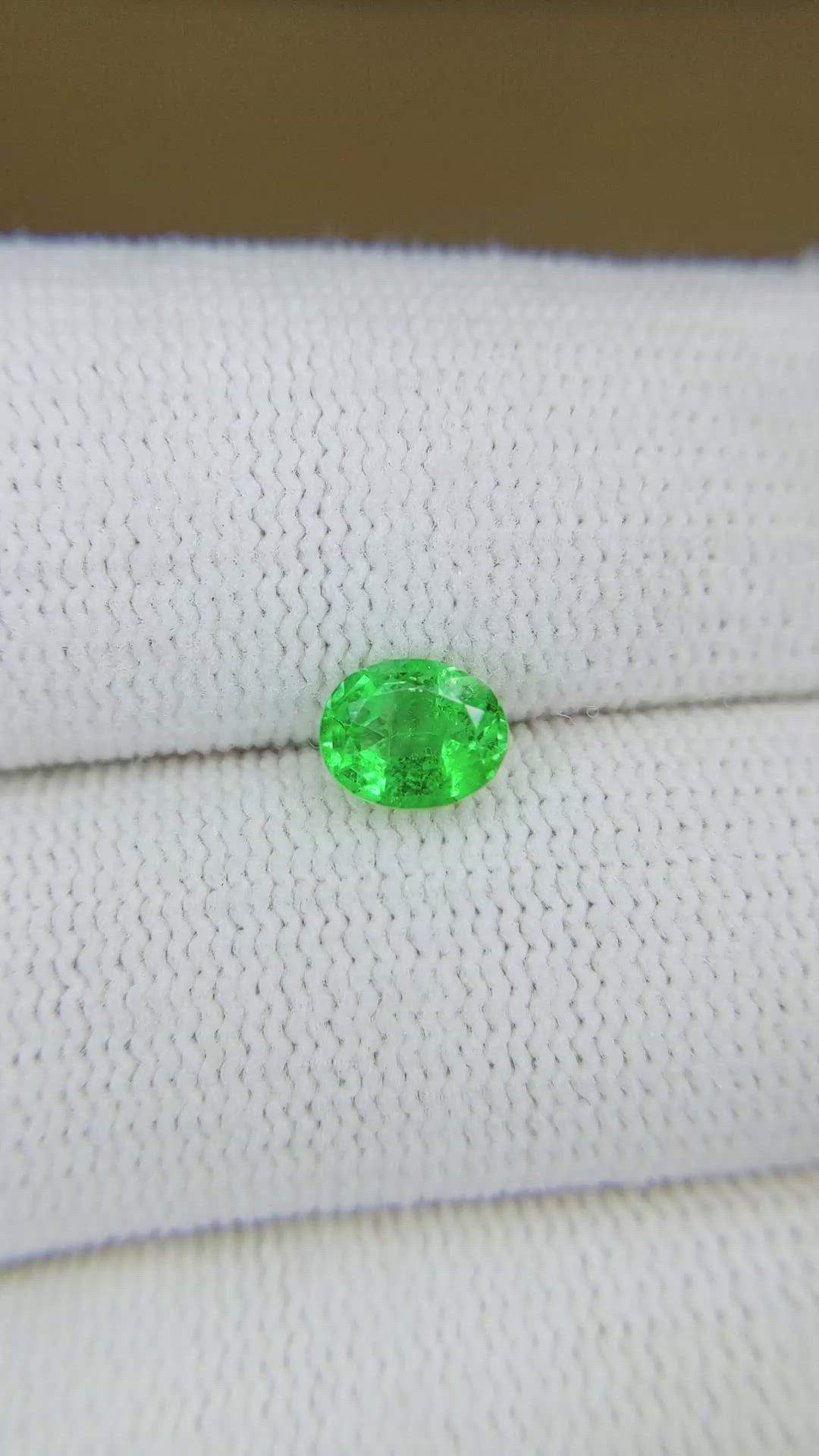 0.67 Ct. Emerald from Zambia Size Video