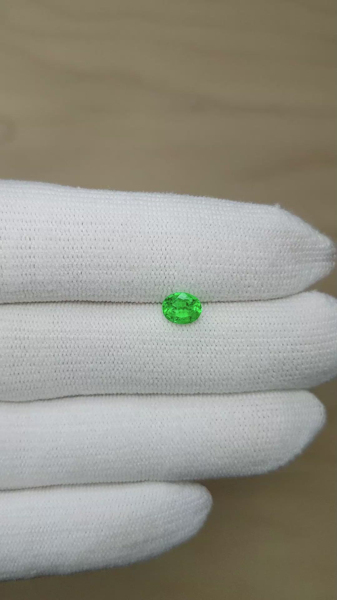 0.67 Ct. Emerald from Zambia Size Video