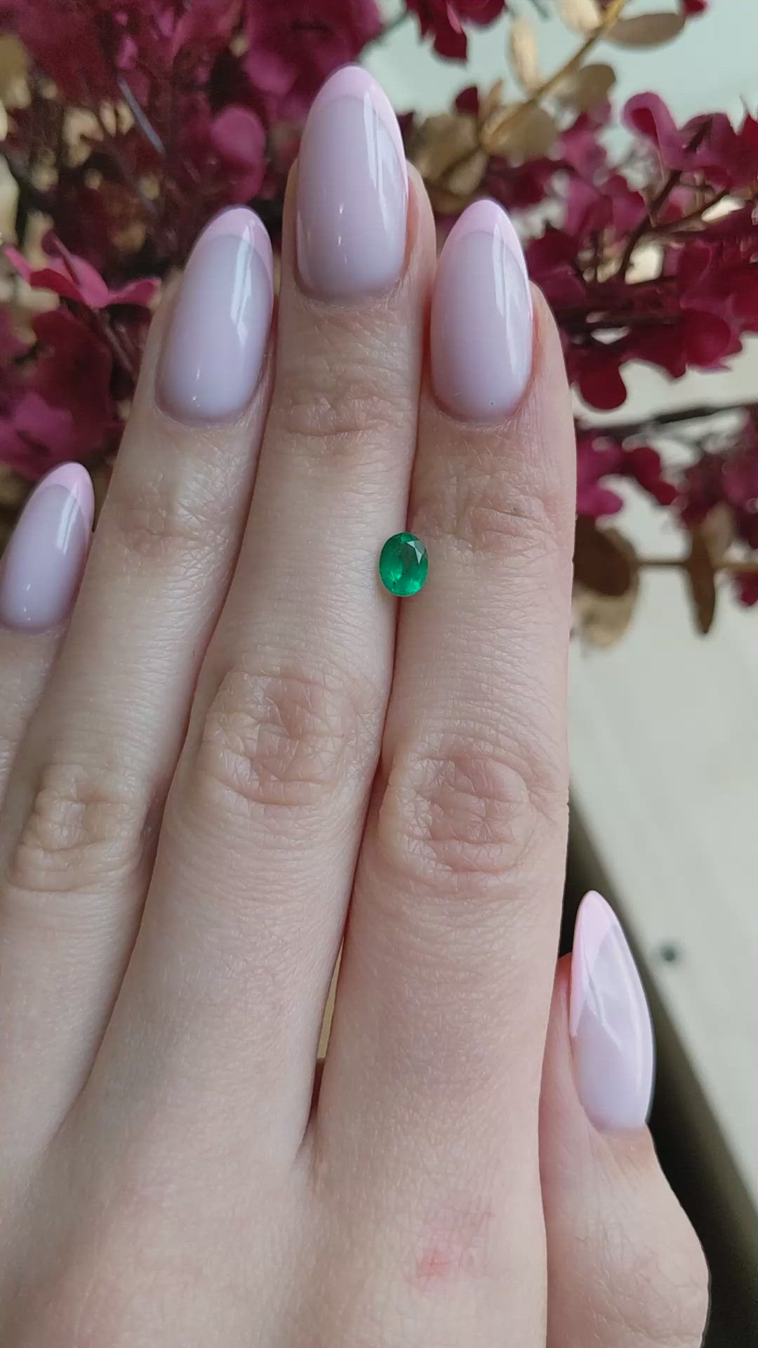 0.52 Ct. Emerald from Zambia Size Video