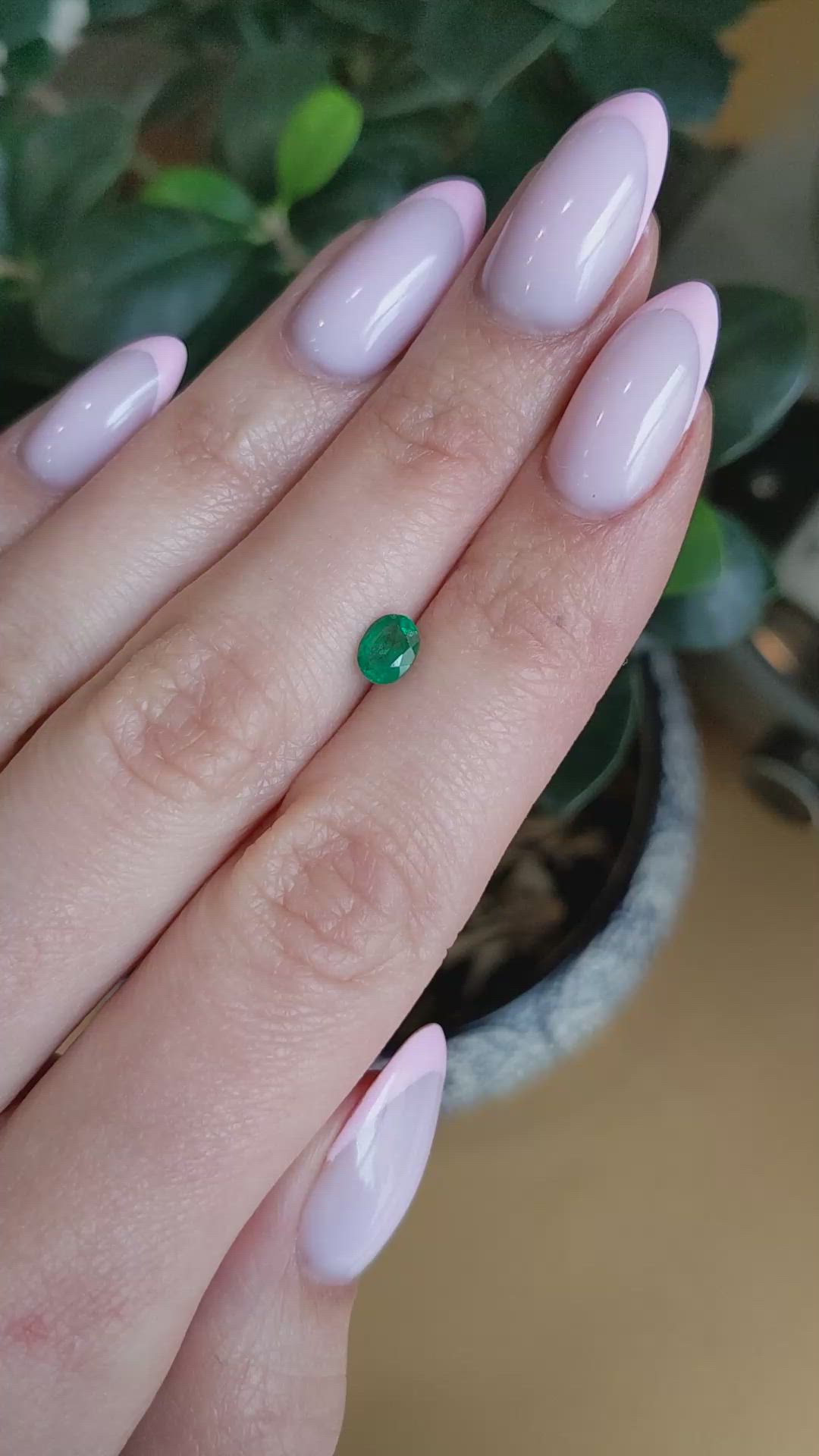0.52 Ct. Emerald from Zambia Size Video