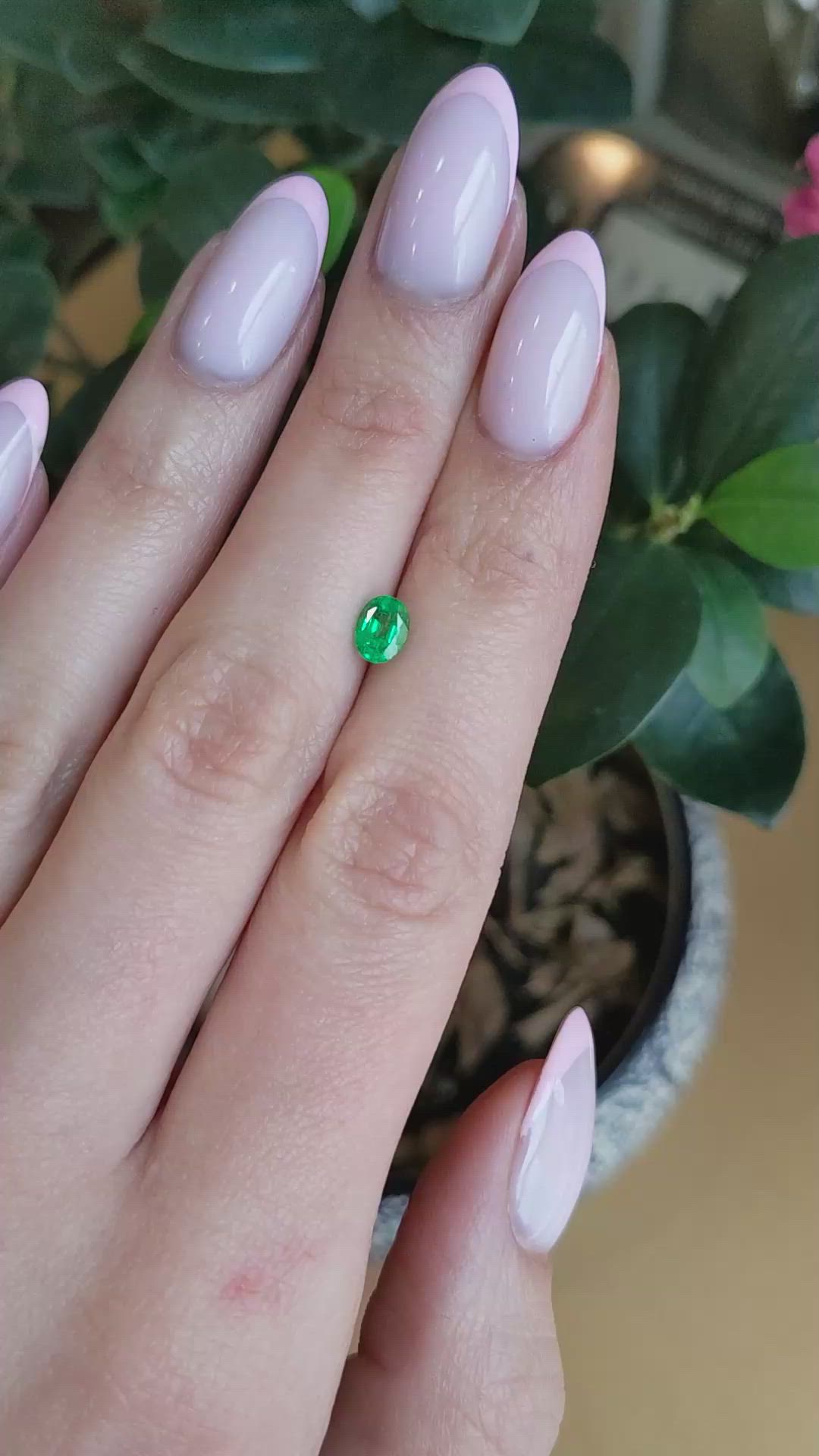 0.59 Ct. Emerald from Zambia Size Video
