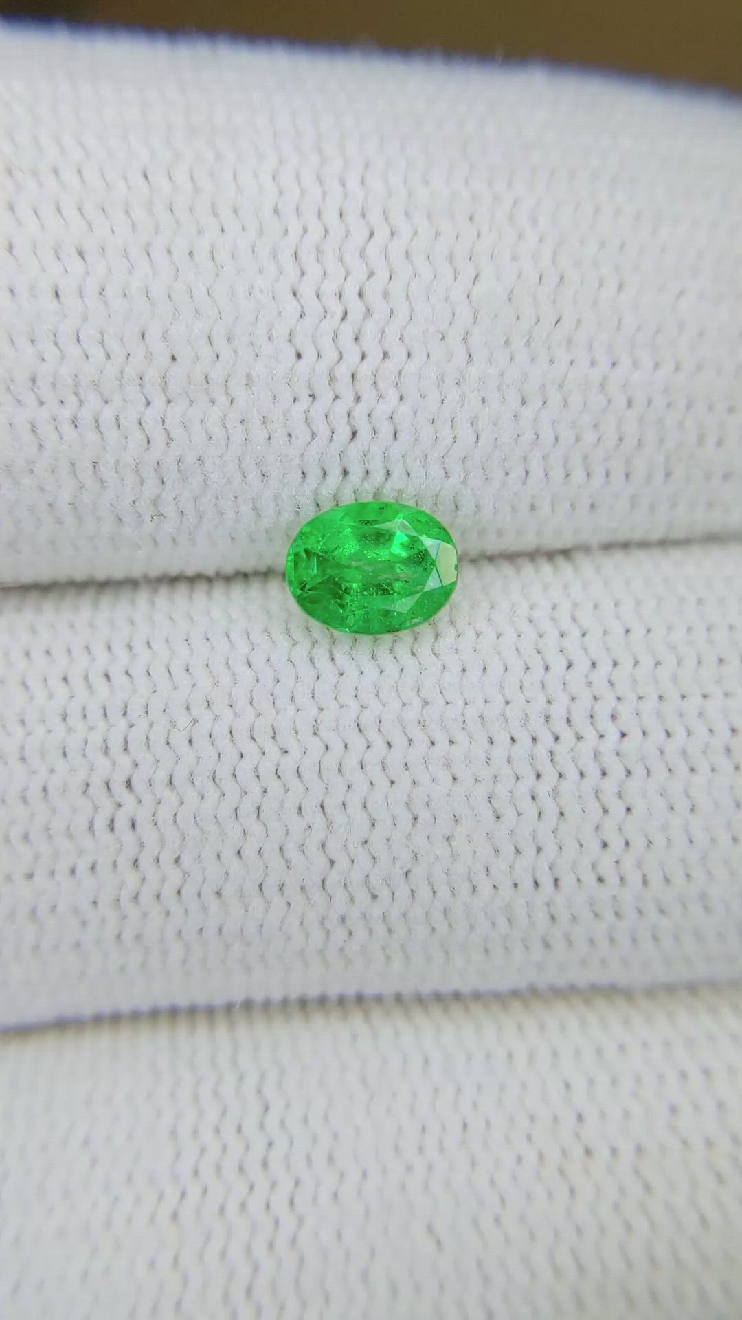 0.59 Ct. Emerald from Zambia Size Video