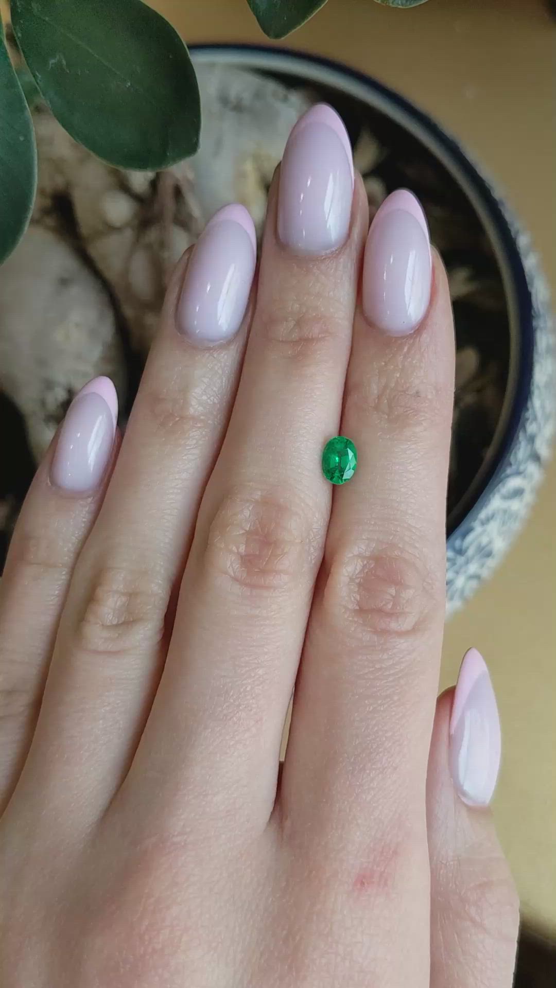 0.76 Ct. Emerald from Zambia Size Video