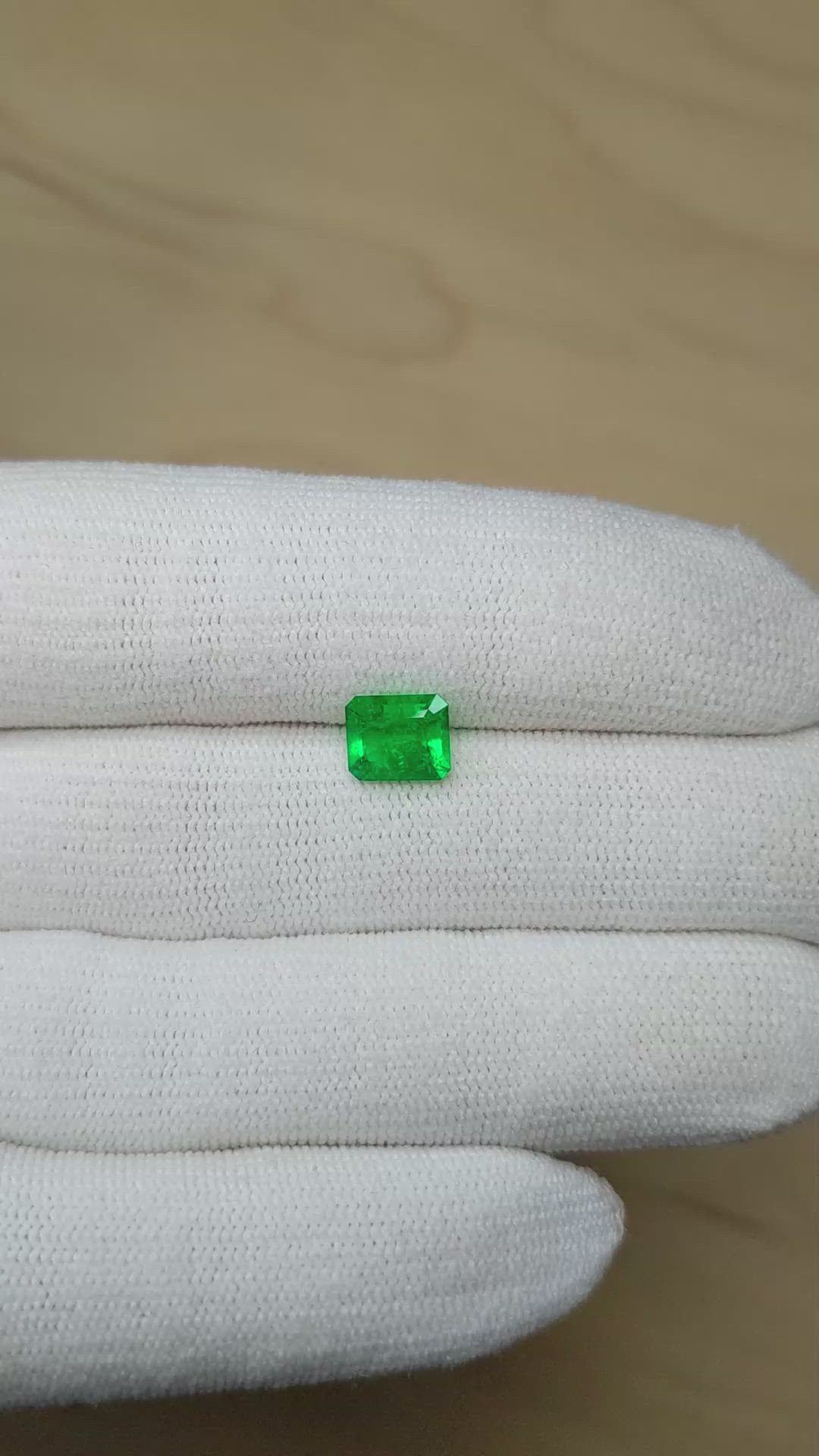 1.29 Ct. Emerald from Colombia Size Video