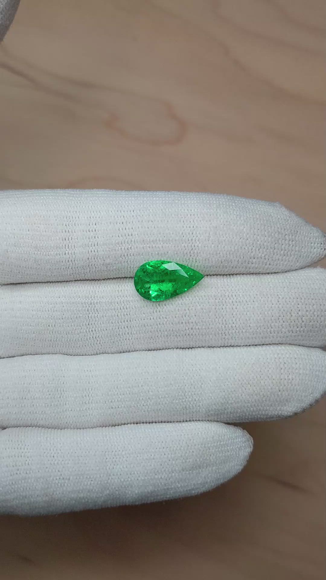 2.96 Ct. Emerald from Colombia Size Video