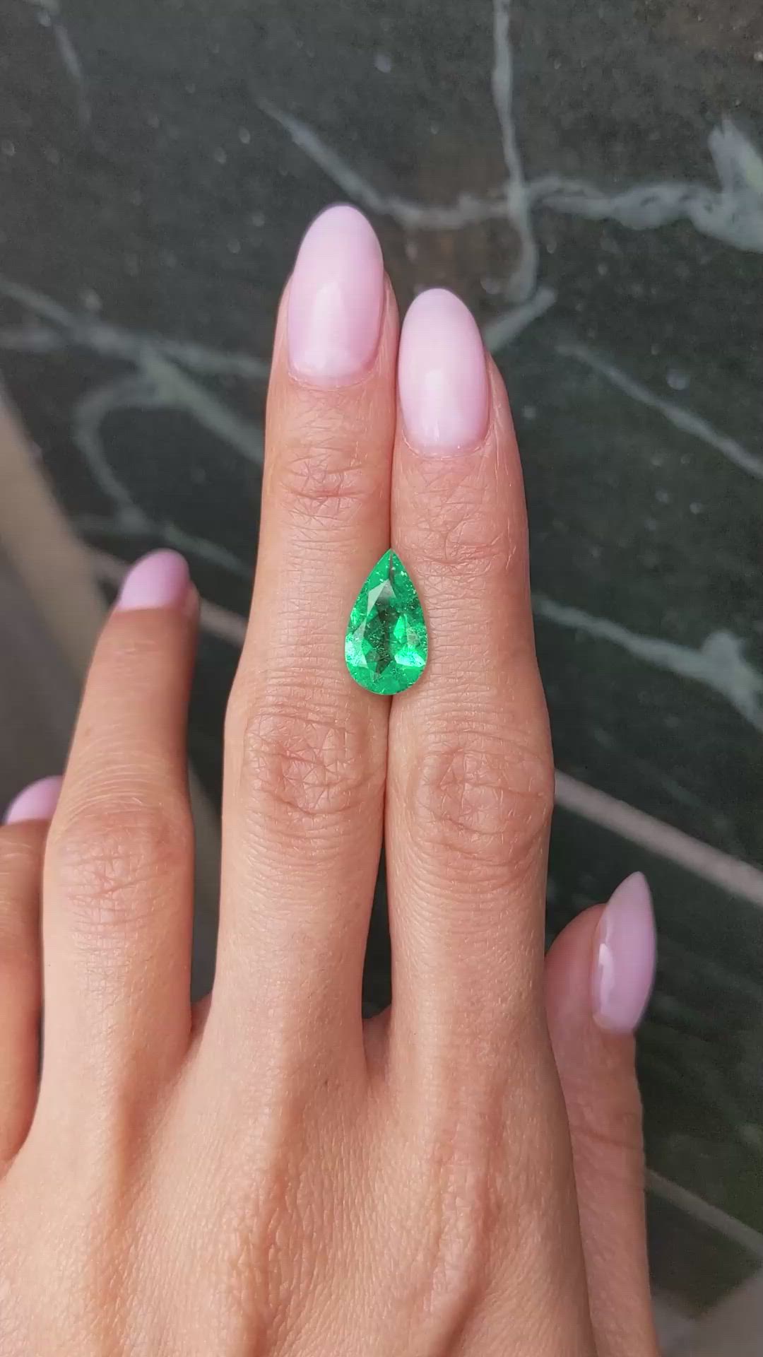 2.96 Ct. Emerald from Colombia Size Video